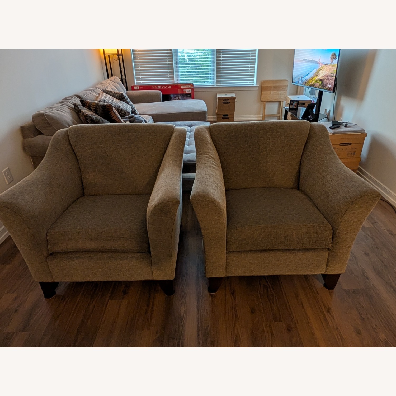 Dark Grey Meyer Comfortable Chair - image-3