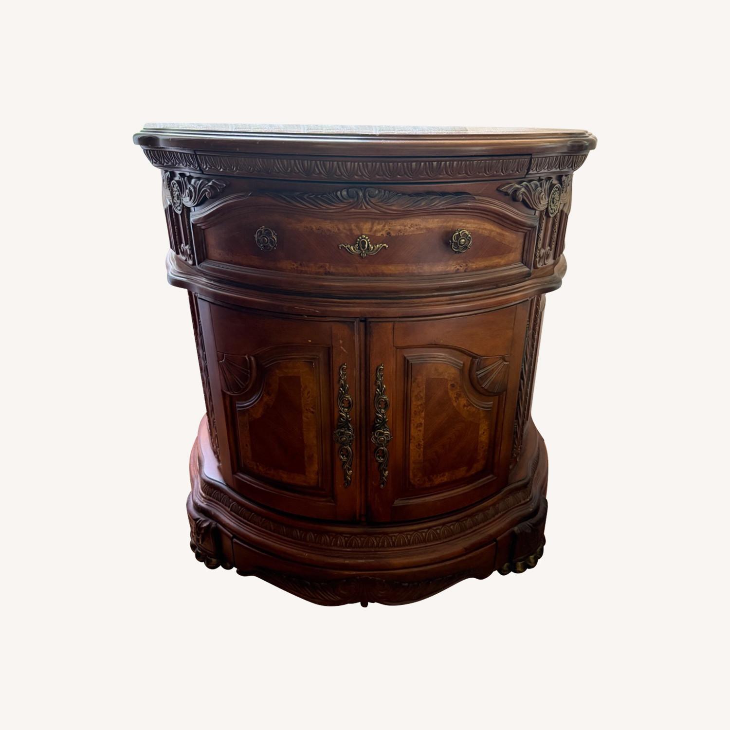 Michael Amini Nightstand With Storage - image-0