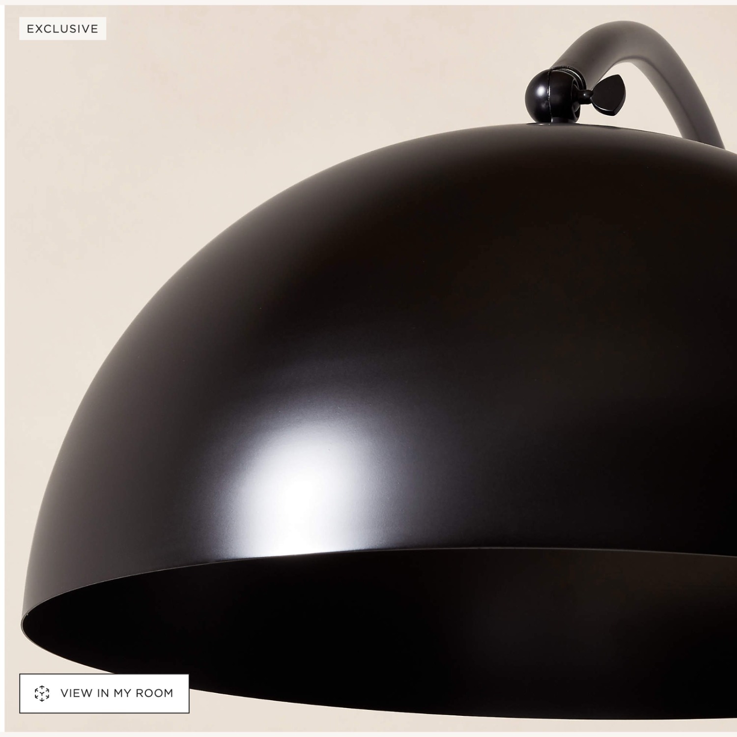 CB2 Venus Black Arc Floor Lamp with Marble Base - AptDeco