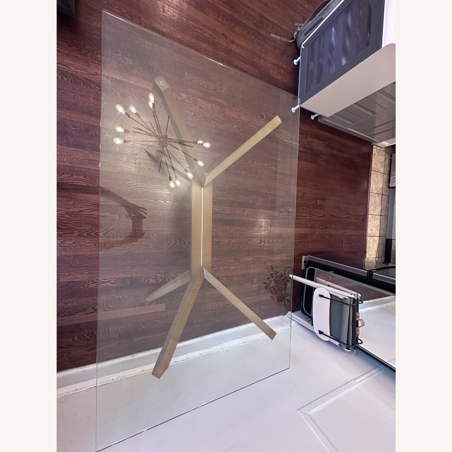 AllModern Glass Solid Wood Dining / Desk Table - image-5