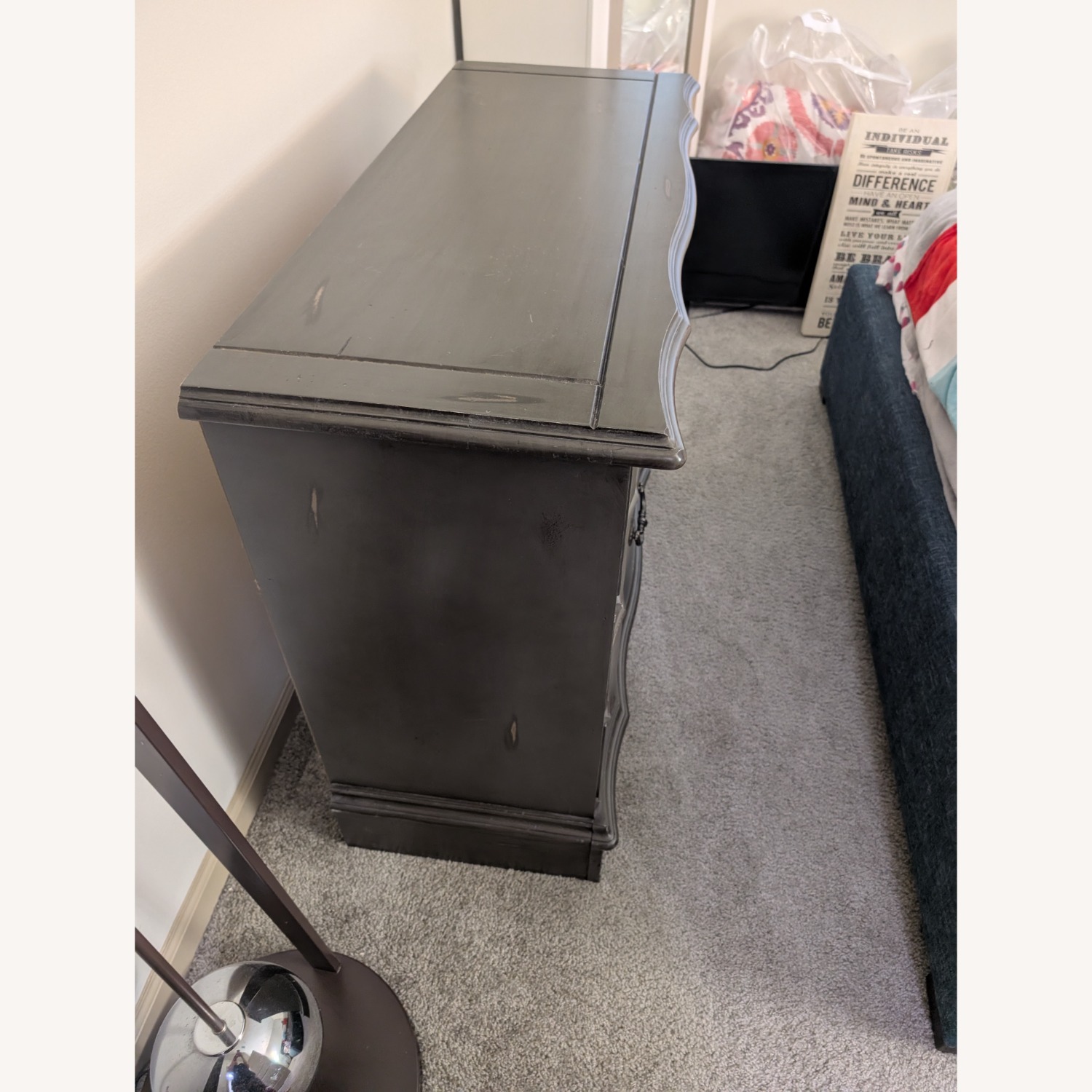 Home Goods Dark Grey Dresser Set of 2 - image-3