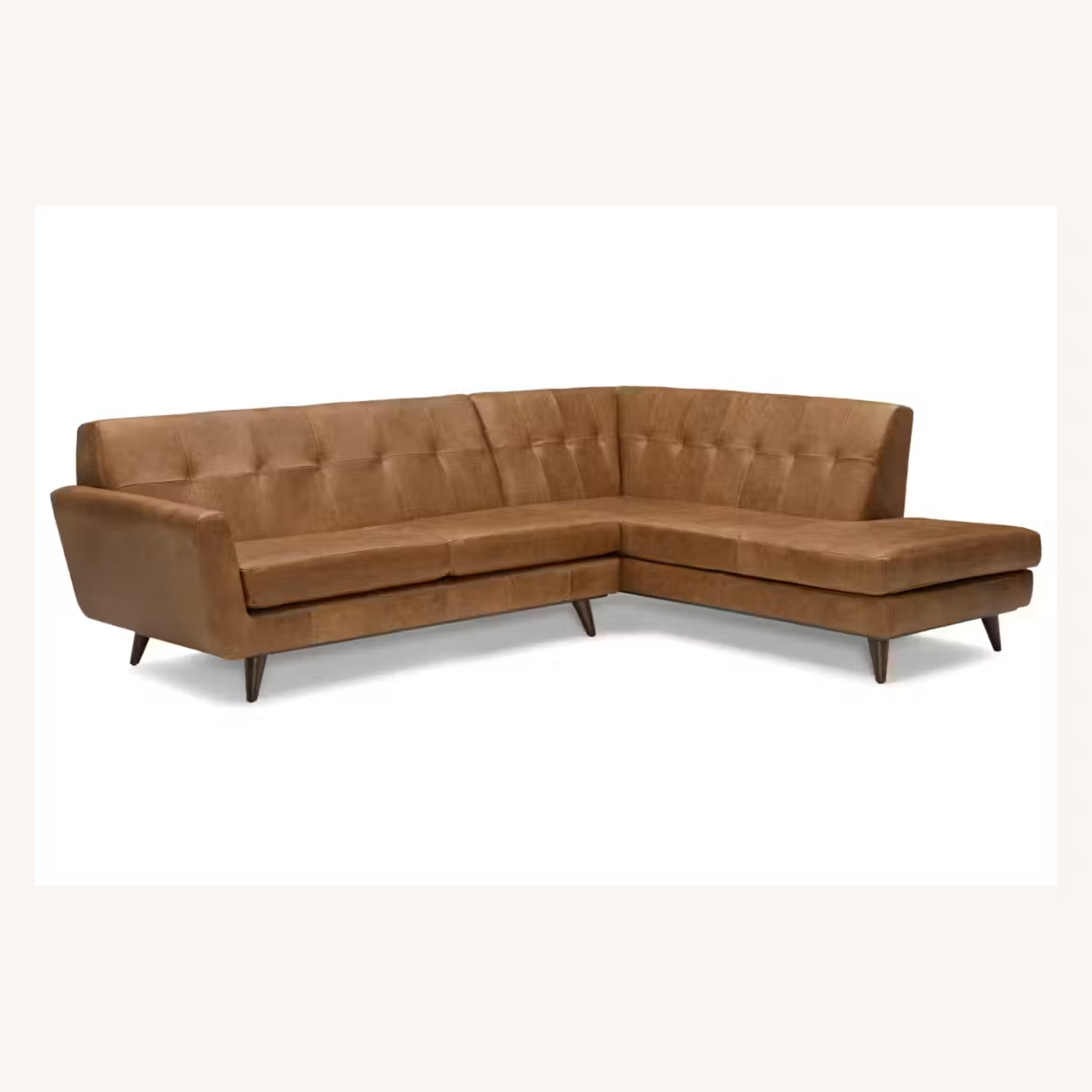 Joybird Hughes Leather Sectional with Bumper - image-8