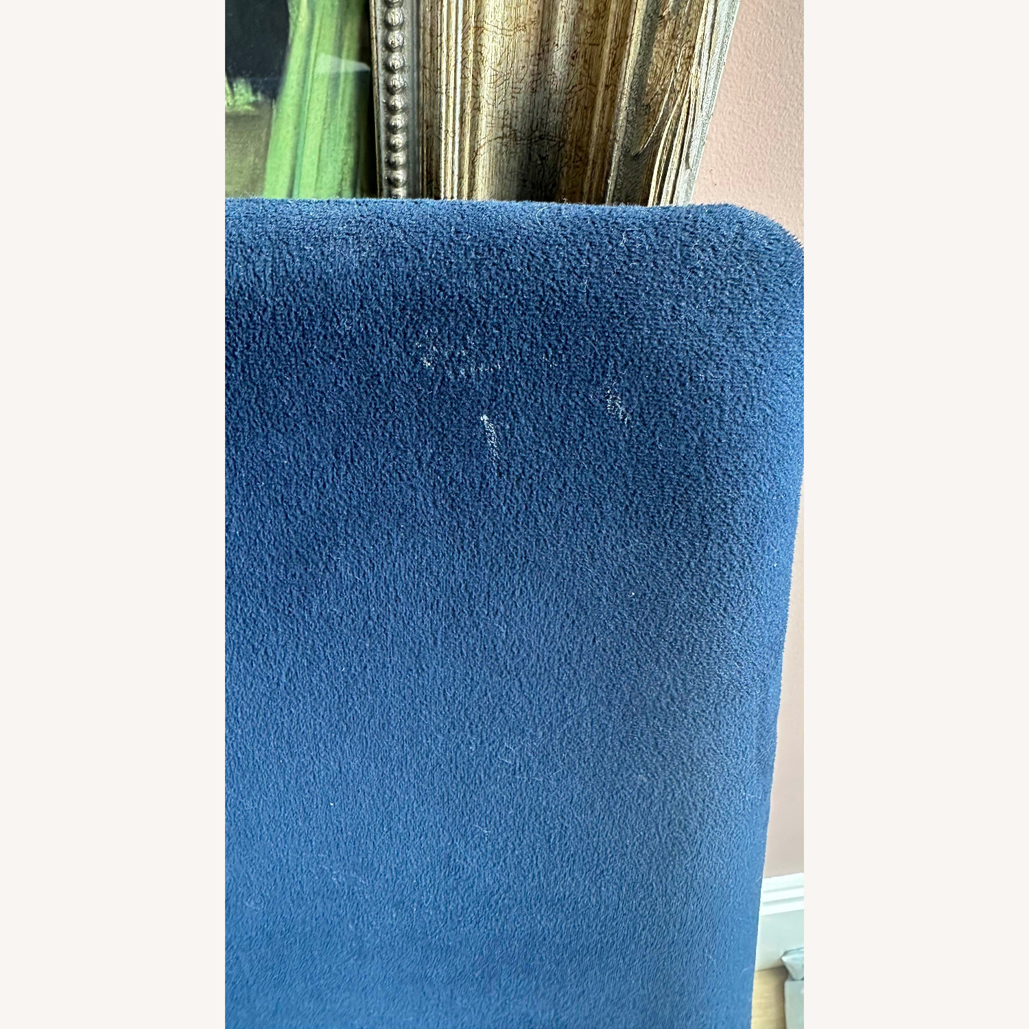 West Elm Slope Dining Chairs, Velvet Ink Blue - image-5