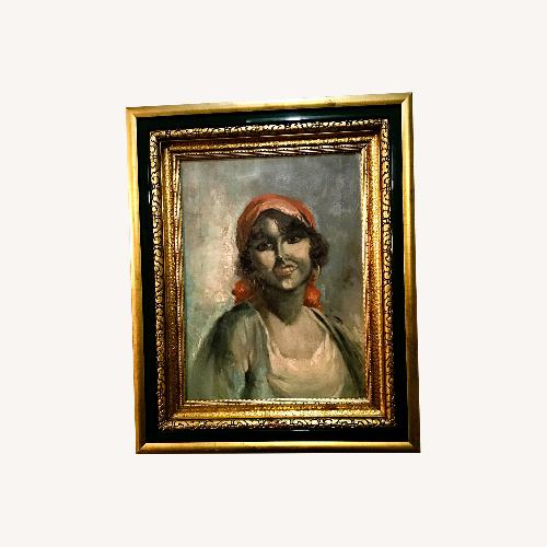 Used Late 19th century Italian Oil Painting Gypsy for sale on AptDeco