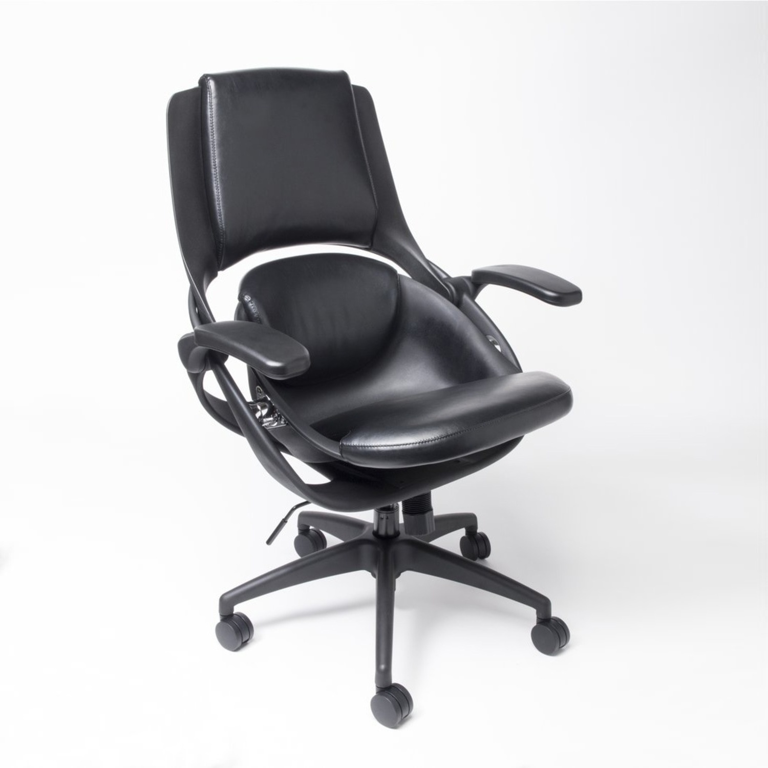 SertaPedic Black Leather Adjustable Office Chair - image-6