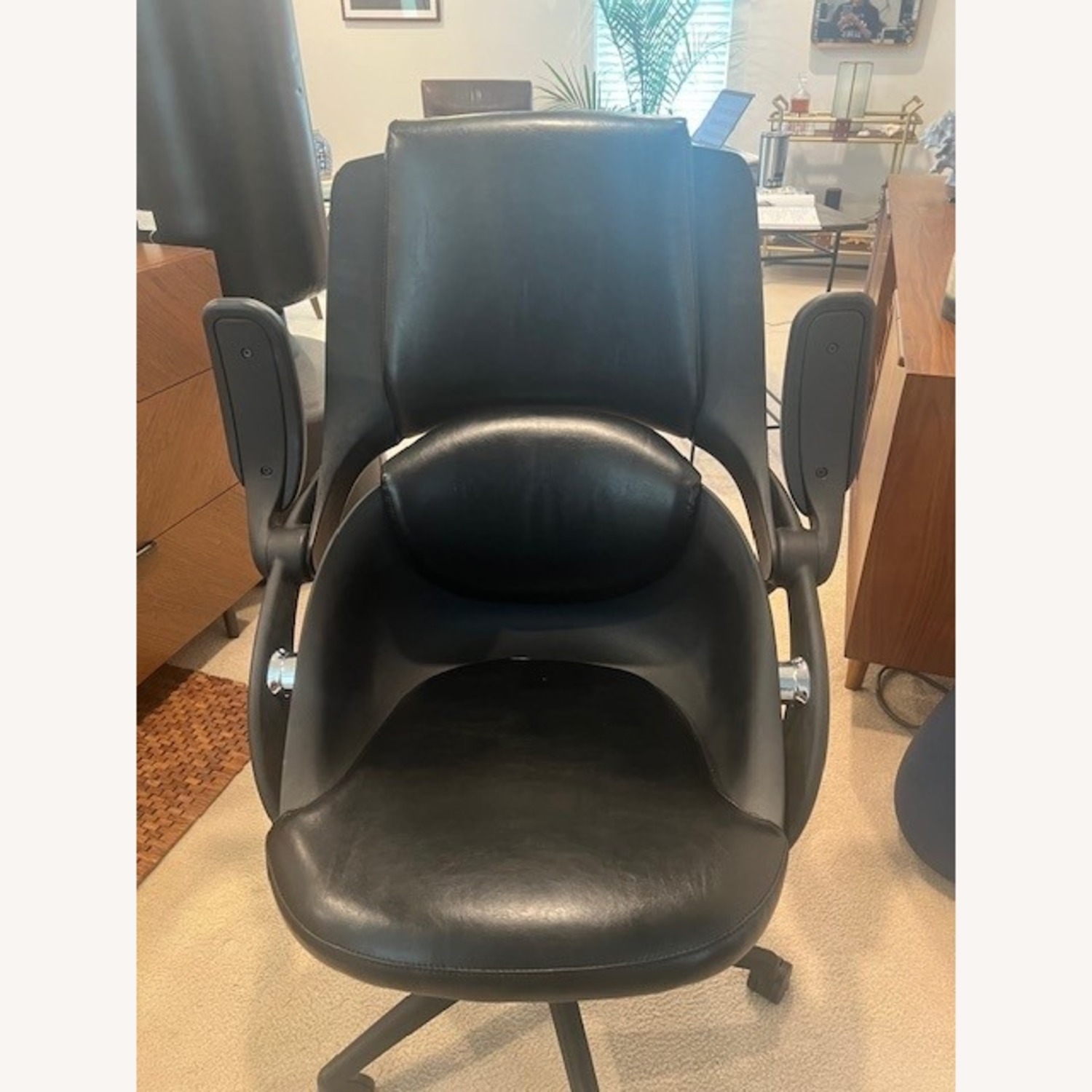 SertaPedic Black Leather Adjustable Office Chair - image-3