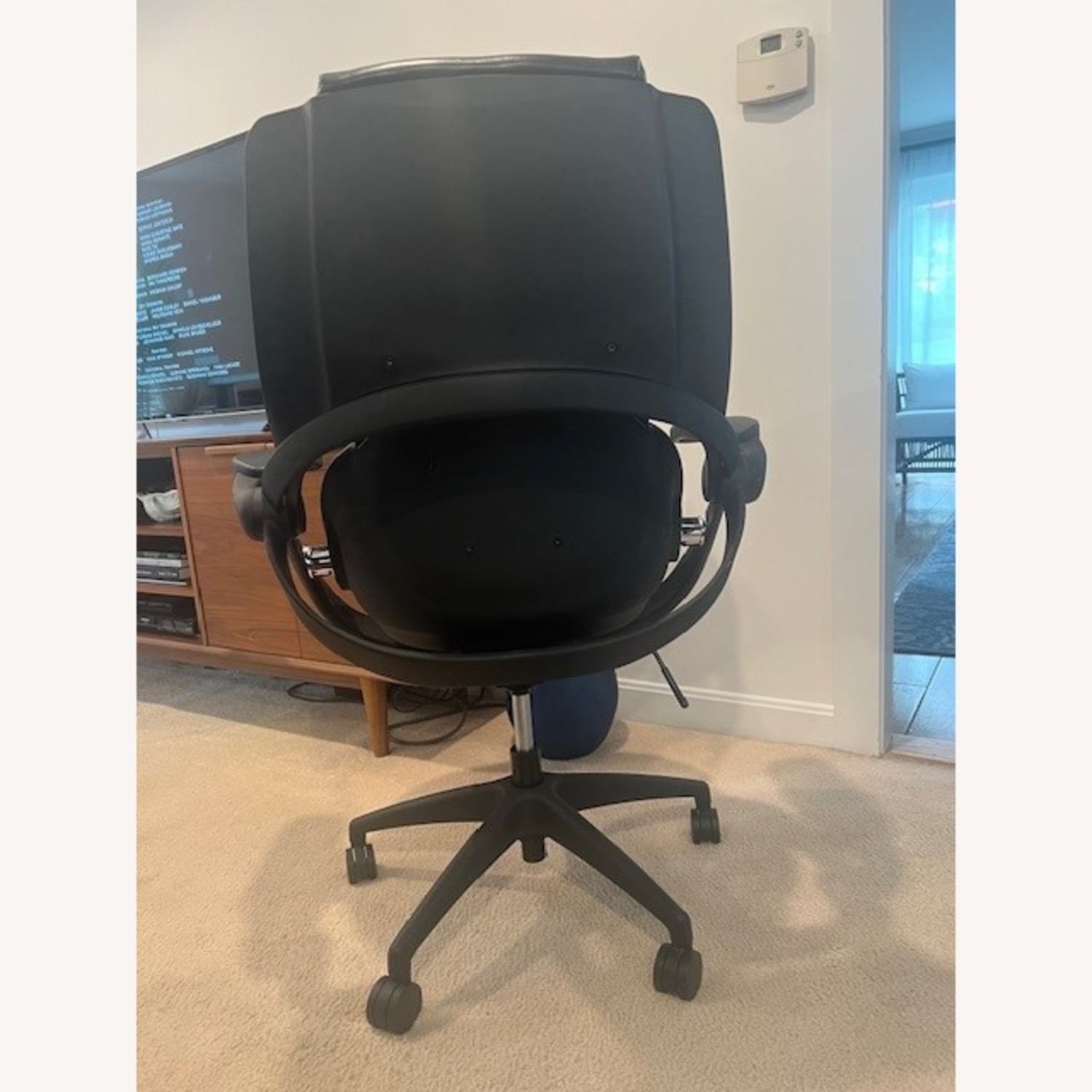 SertaPedic Black Leather Adjustable Office Chair - image-5