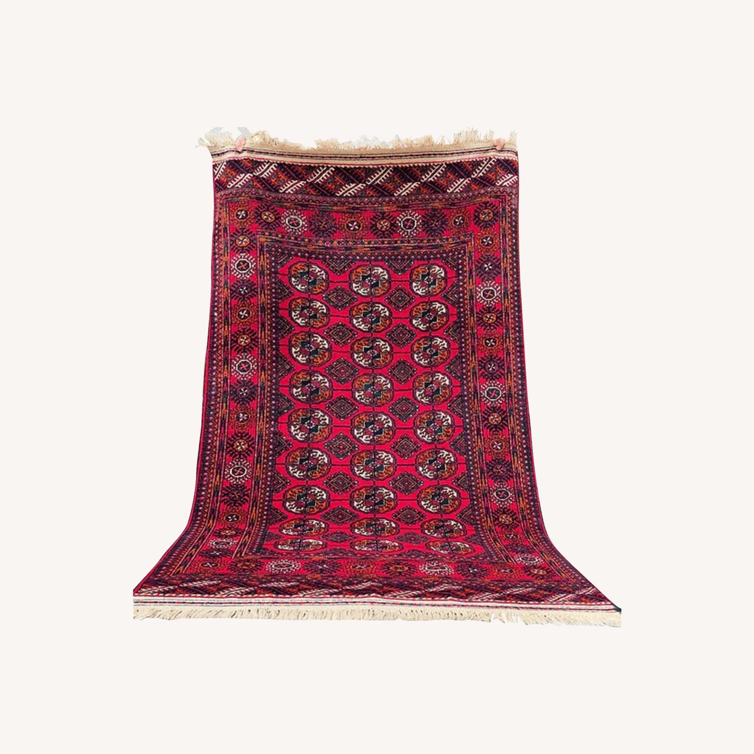 Hand-Knotted Bokhara Oriental Rug Medallion Style - image-0