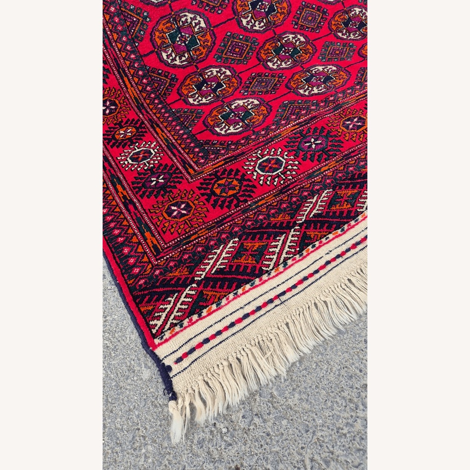 Hand-Knotted Bokhara Oriental Rug Medallion Style - image-6