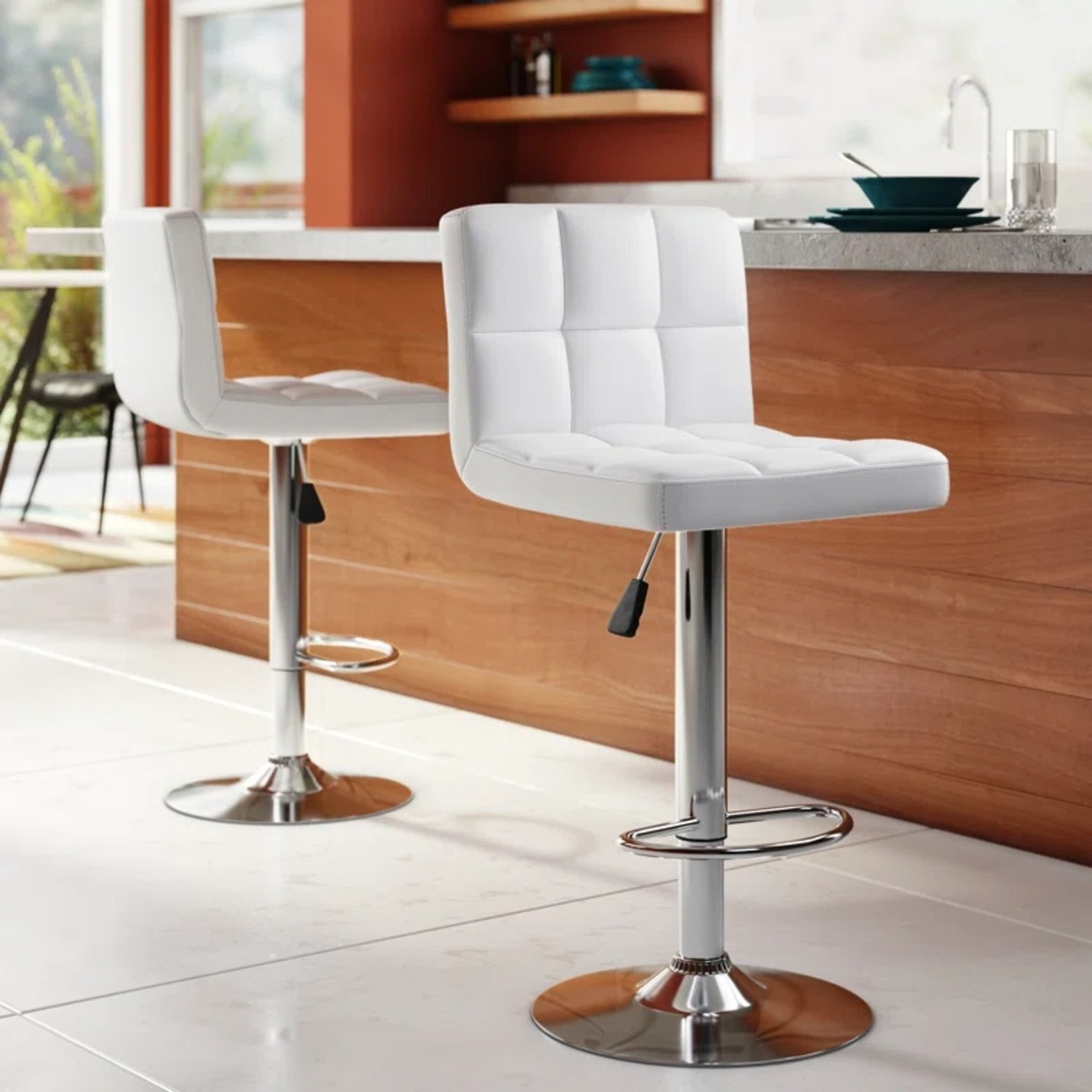 Wayfair Orren Ellis Swivel Counter Stool with Metal Frame Set of 4 - image-10
