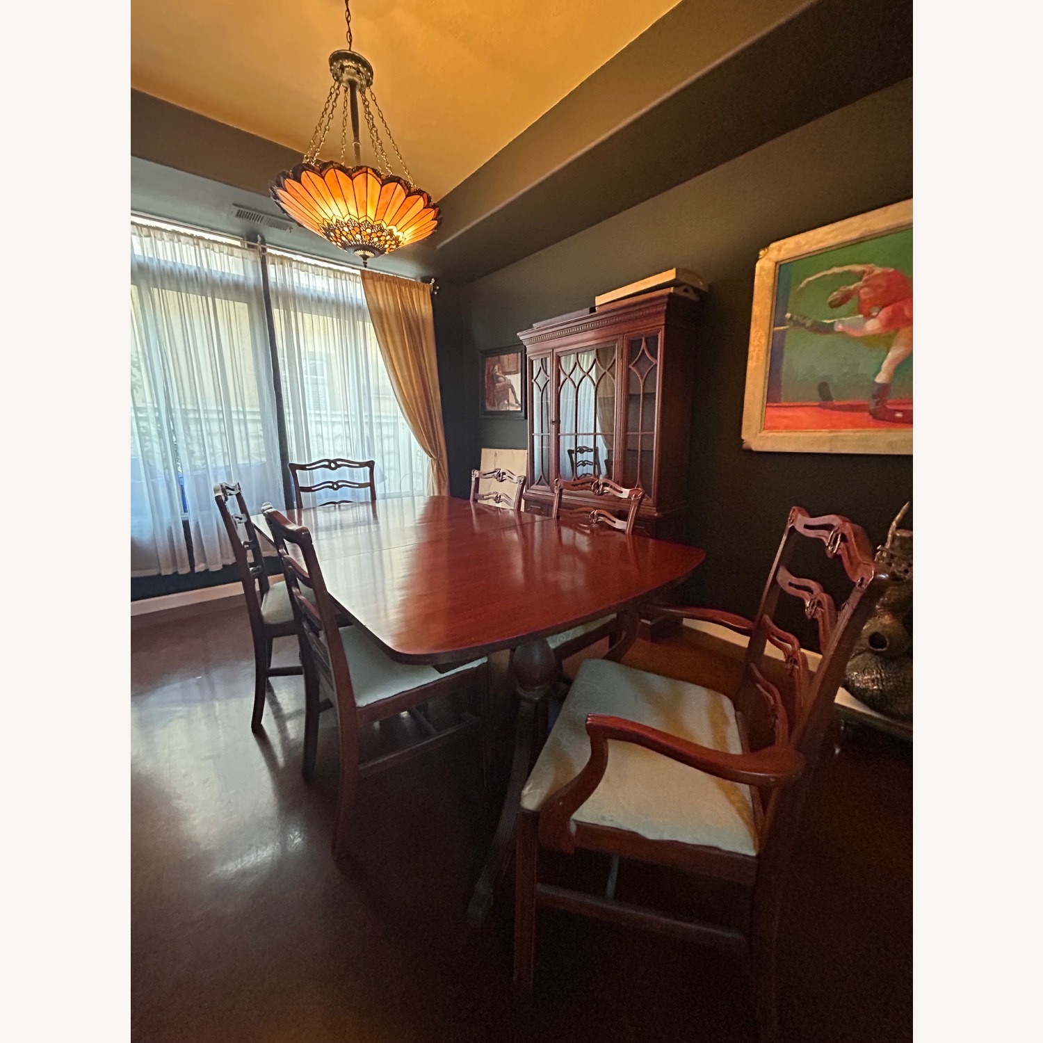 Mahogany Metz Made Dining Room Table - image-1