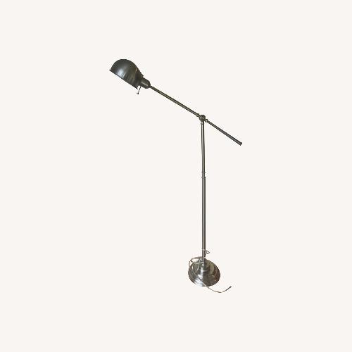 Used Wayfair Brushed Stainless Adjustable Tilt Floor Lamp for sale on AptDeco