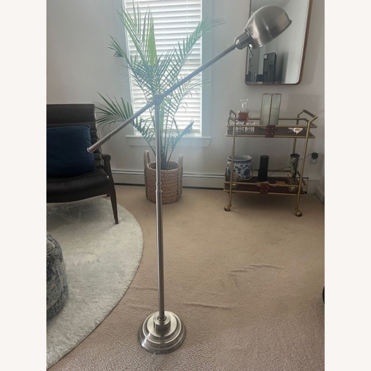 Wayfair Brushed Stainless Adjustable Tilt Floor Lamp - image-1