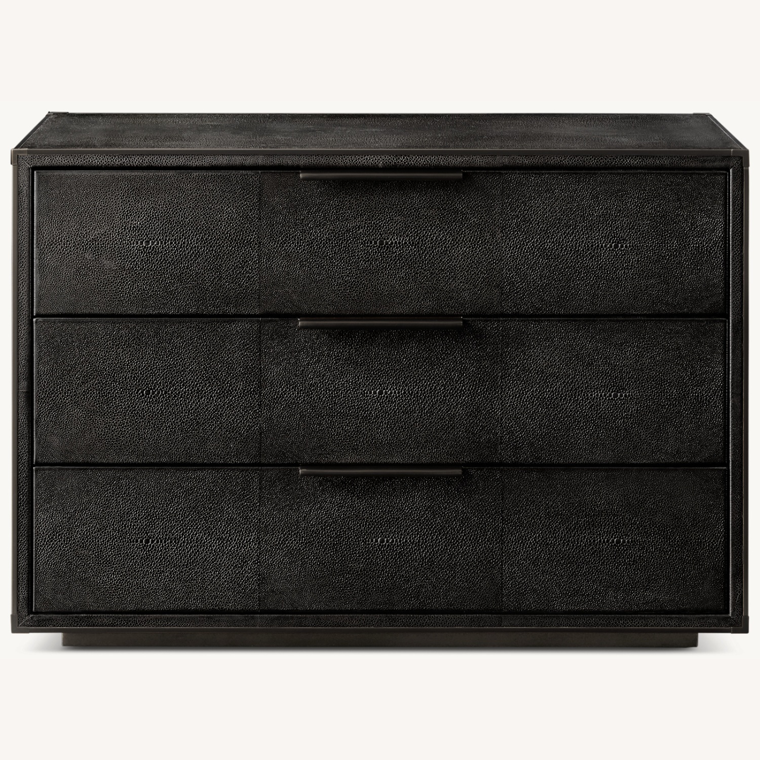 Restoration Hardware Saunderson Shagreen Closed Nightstand - image-0