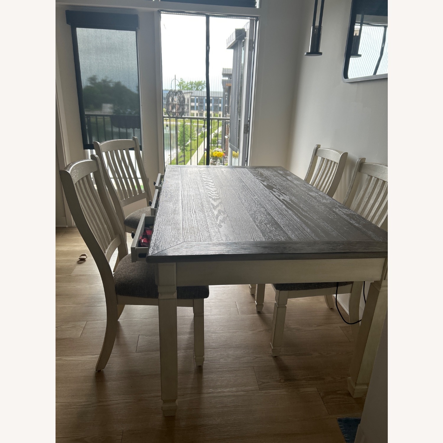 Ashley Furniture Cream 5 Piece Dining Set - image-3