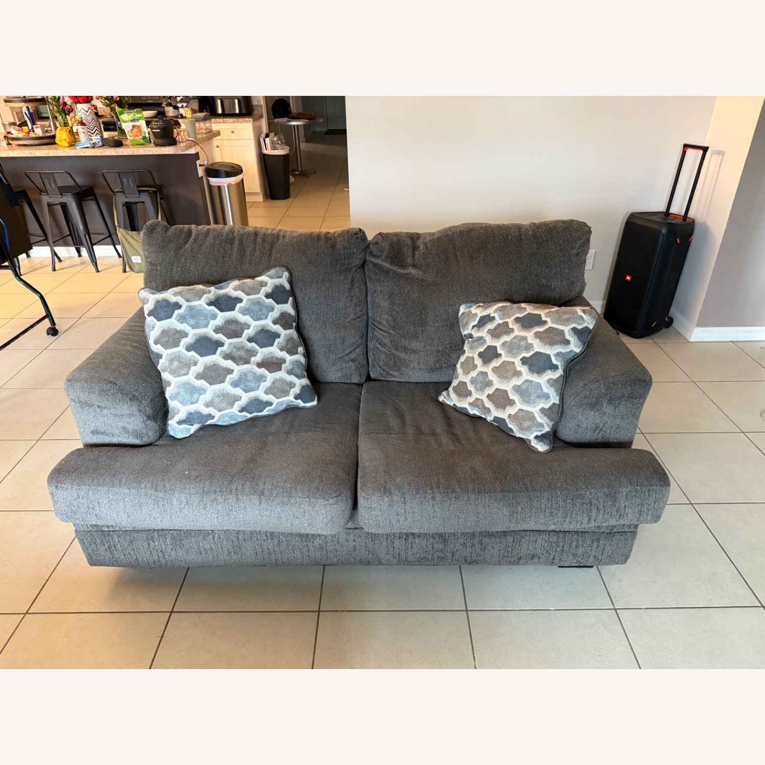 Gray Loveseat Sofa - image-2