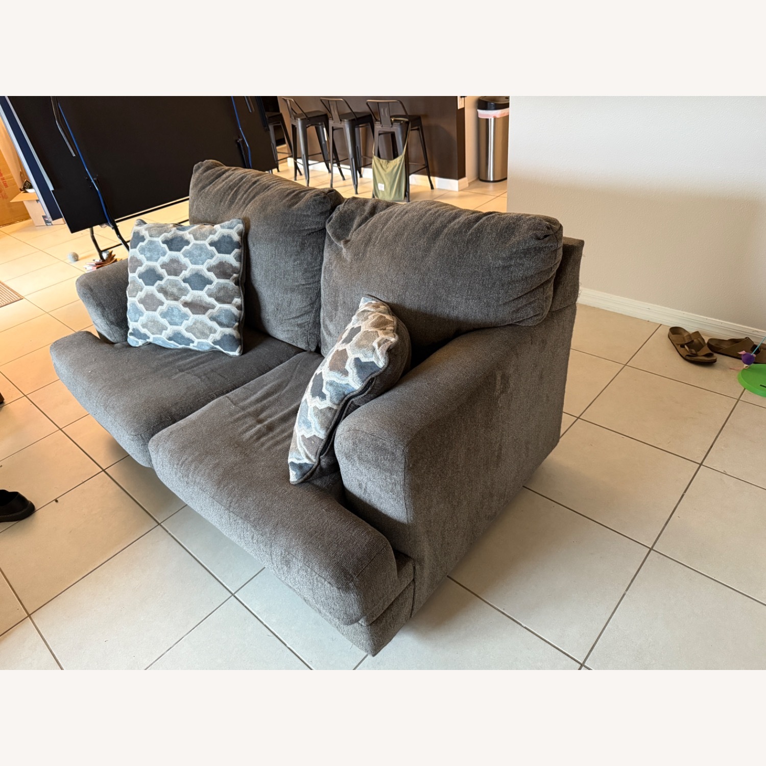 Gray Loveseat Sofa - image-3