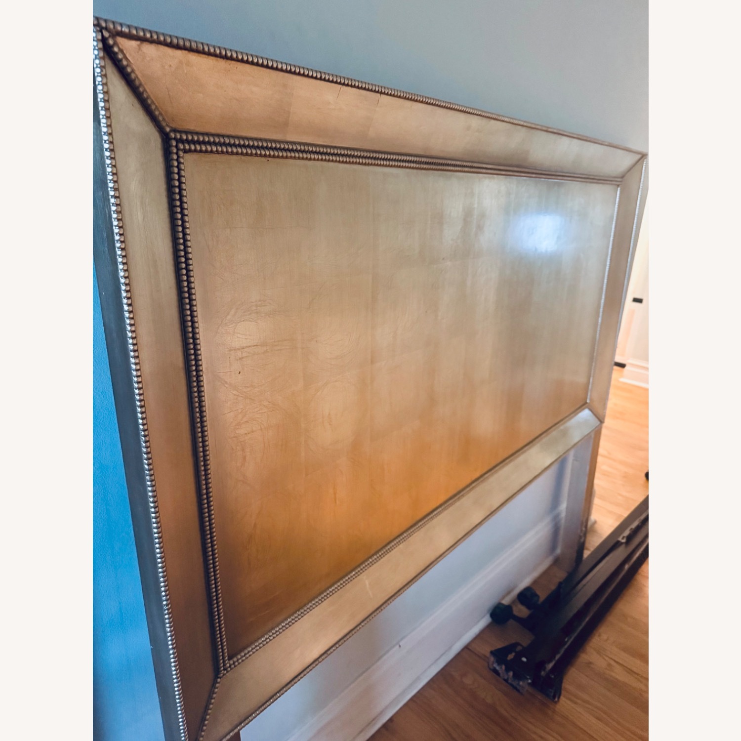 Pier 1 Gold-Finish Queen Headboard - image-1