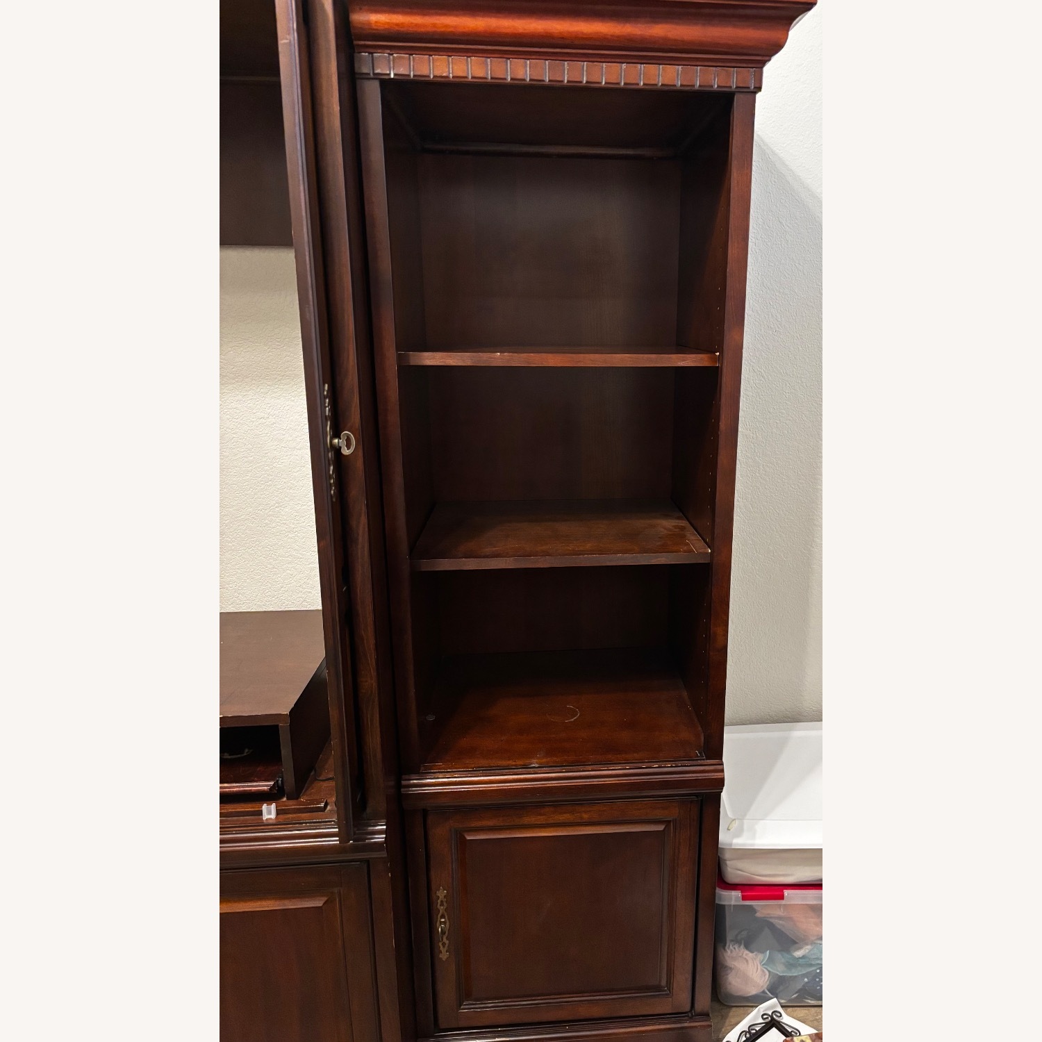 Solid Wood 3 Piece TV Armoire Cabinet with Shelves - image-3