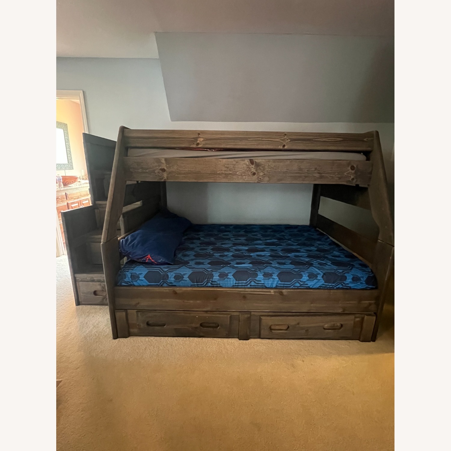 Trendwood Twin Full Bunk Bed & Stairway Chest - image-1