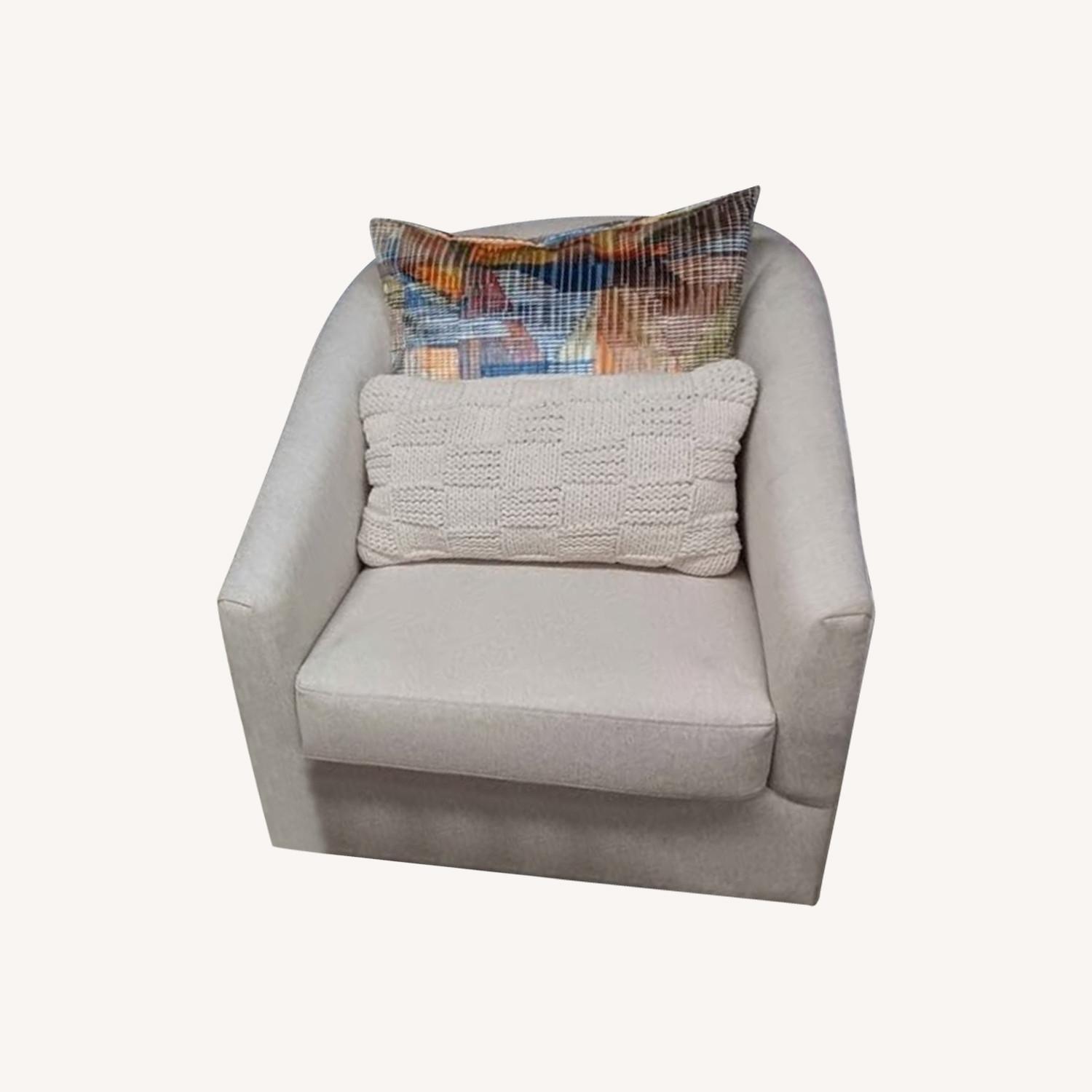 Barrel Swivel Armchairs - image-0