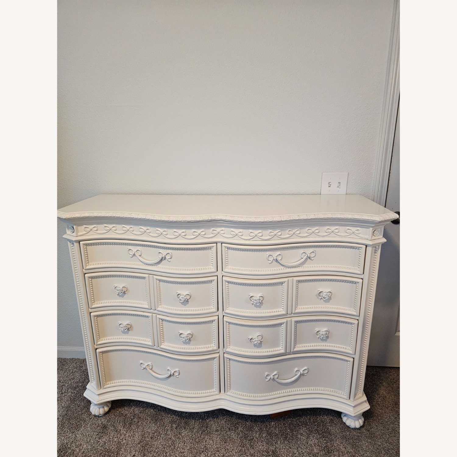 Disney Princess Fairytale White 8 Drawer Dresser - image-1