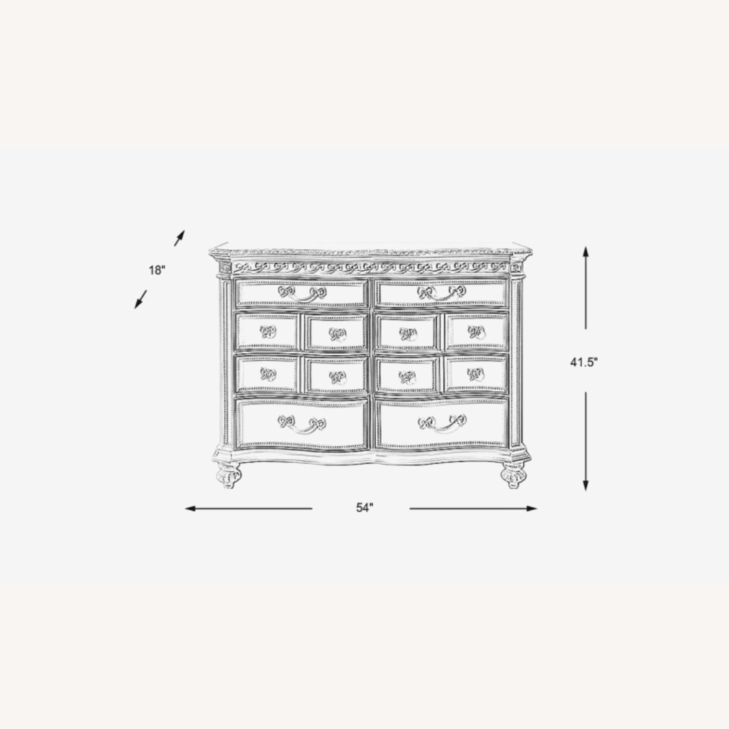 Disney Princess Fairytale White 8 Drawer Dresser - image-3