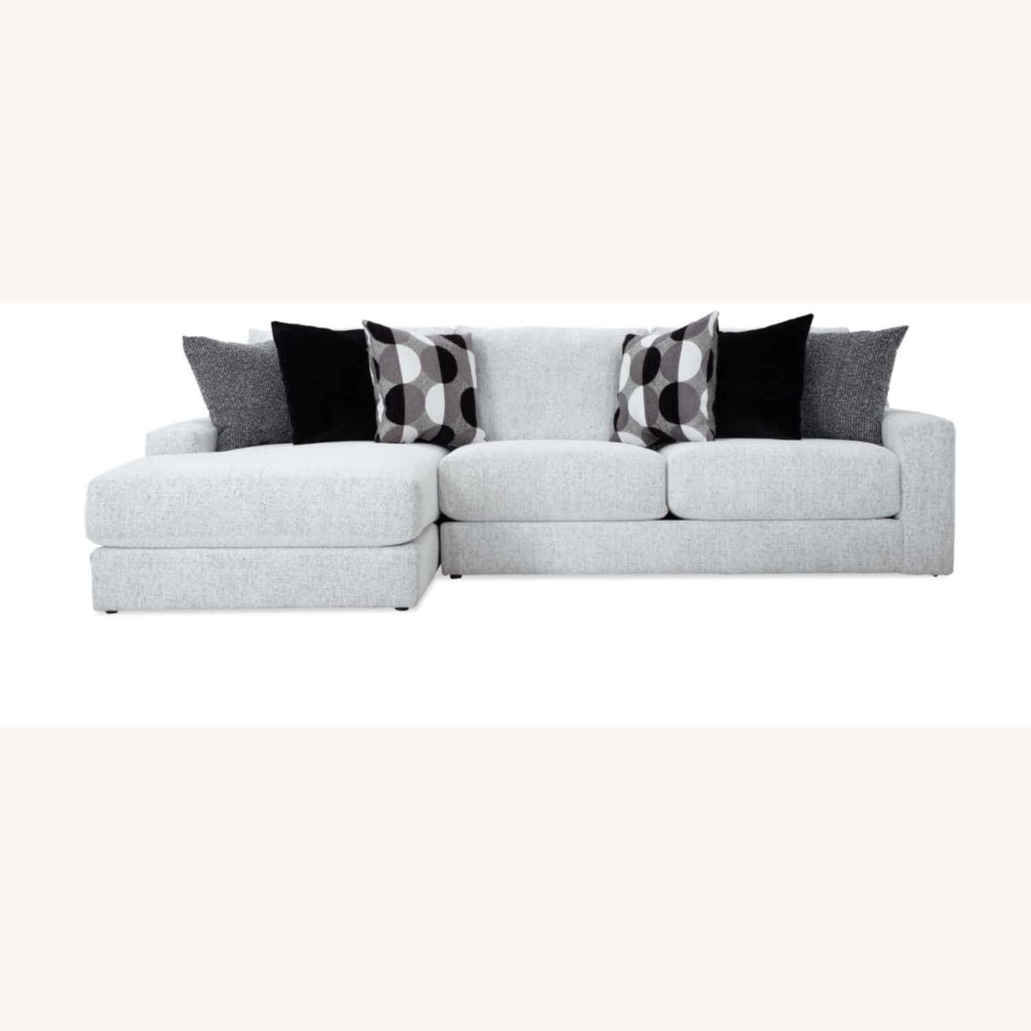 Mason White 123'' 2 Piece Left Arm Facing Chaise Sectional - image-4