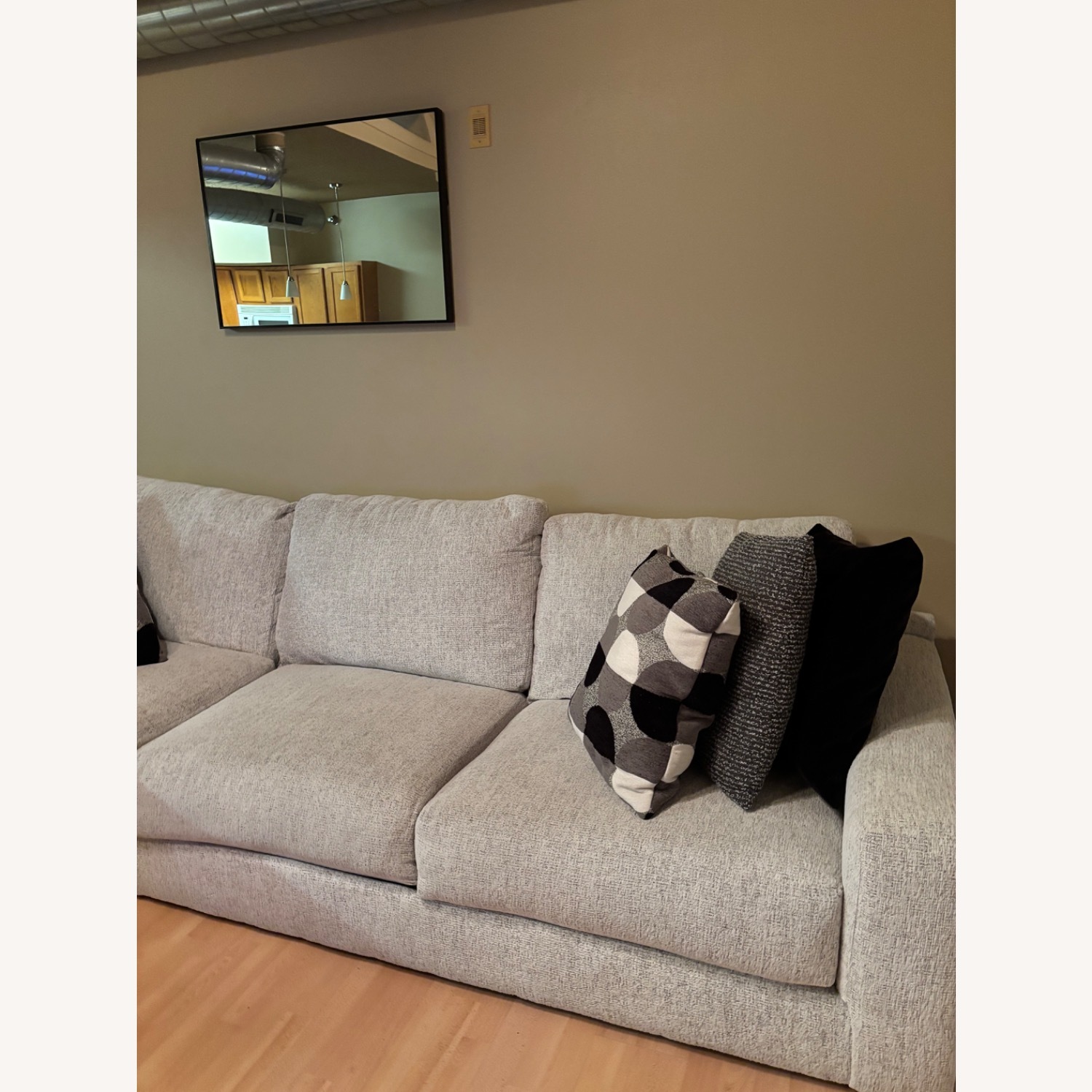 Mason White 123'' 2 Piece Left Arm Facing Chaise Sectional - image-3