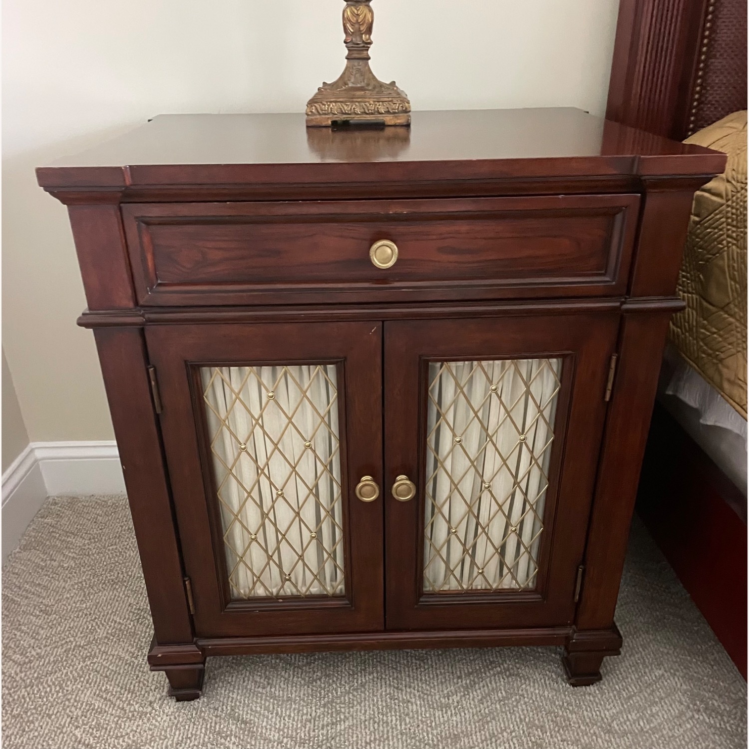 Mahogany Antique Style Nightstands - image-1