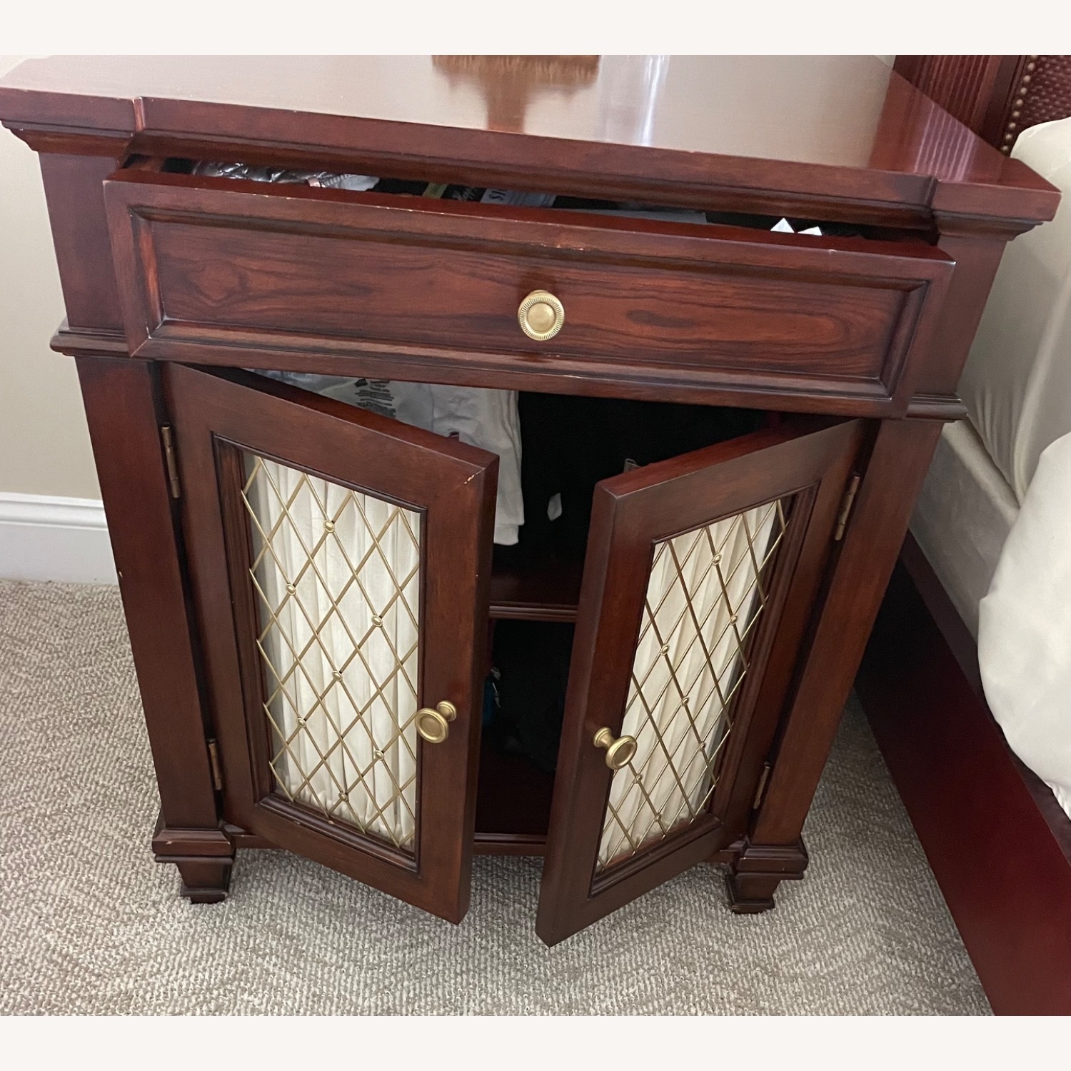 Mahogany Antique Style Nightstands - image-5