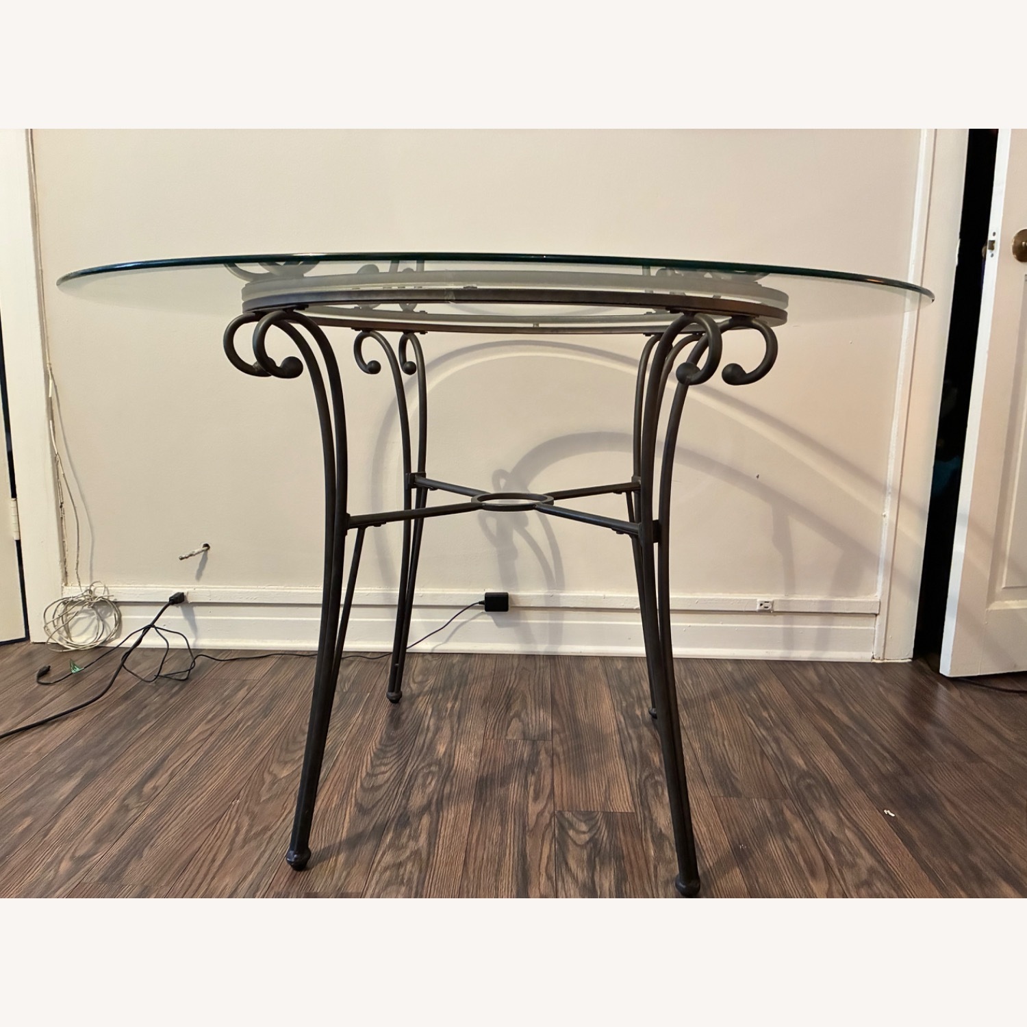 Wrought Iron Glass Dining Table - image-3