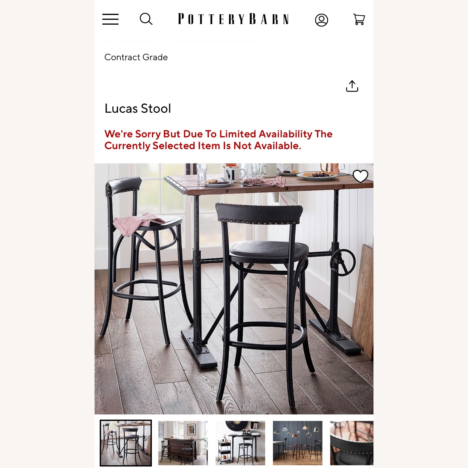 Pottery Barn Lucas Stool - image-4