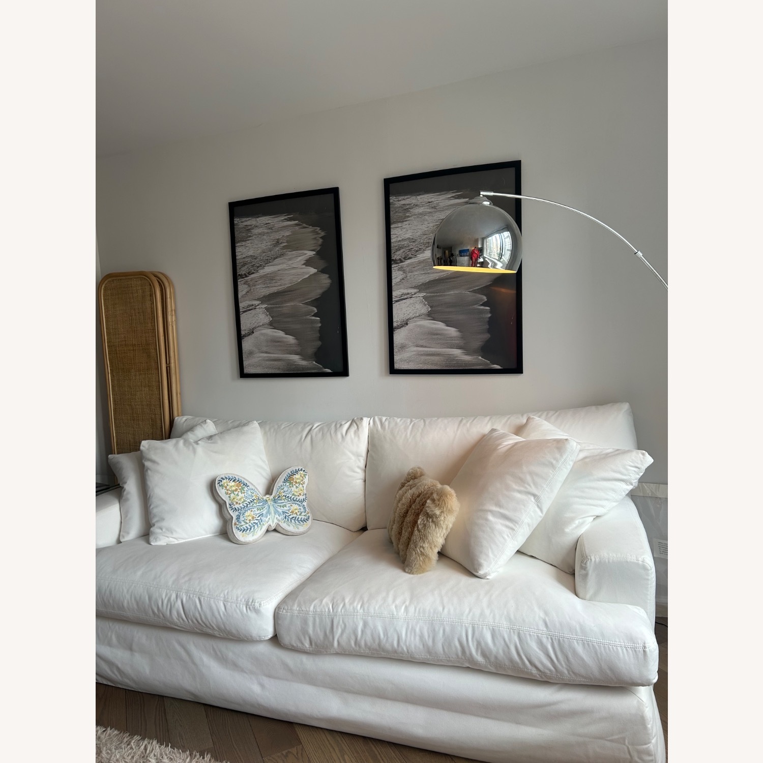 Macy's Brenalee 93 inch White Sofa  - image-2