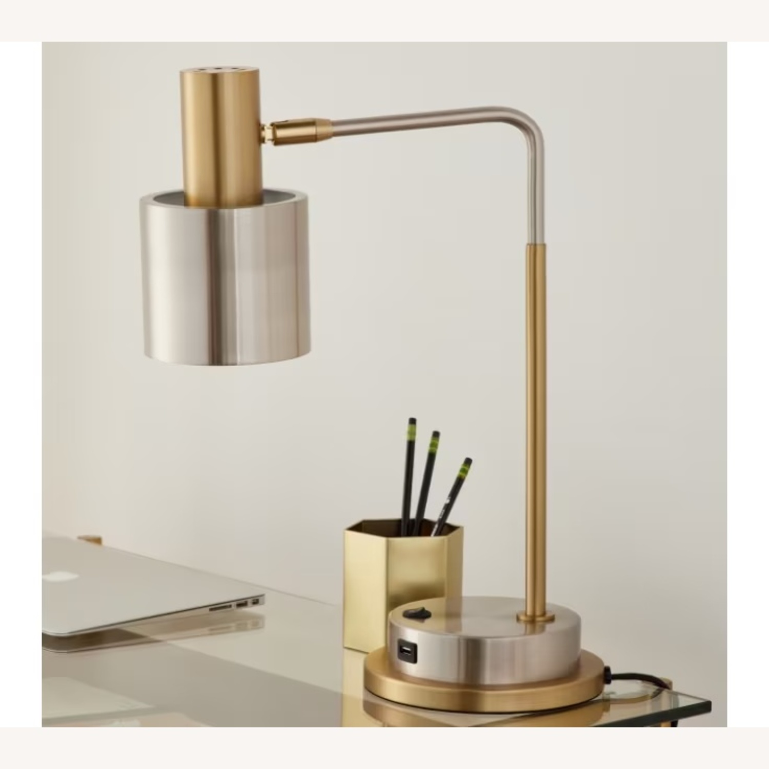 West Elm Table Lamp 2 USB Connections - image-5