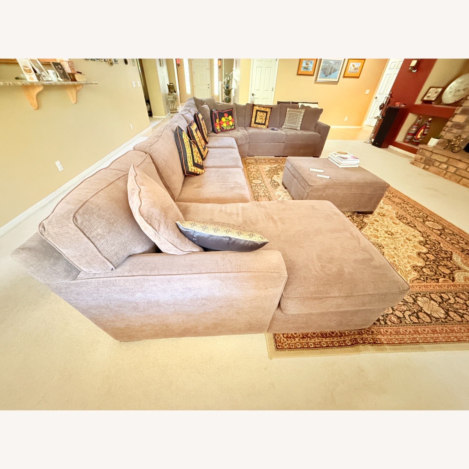 Macy's Radley 7-Piece Fabric Chaise Sectional Sofa - image-4