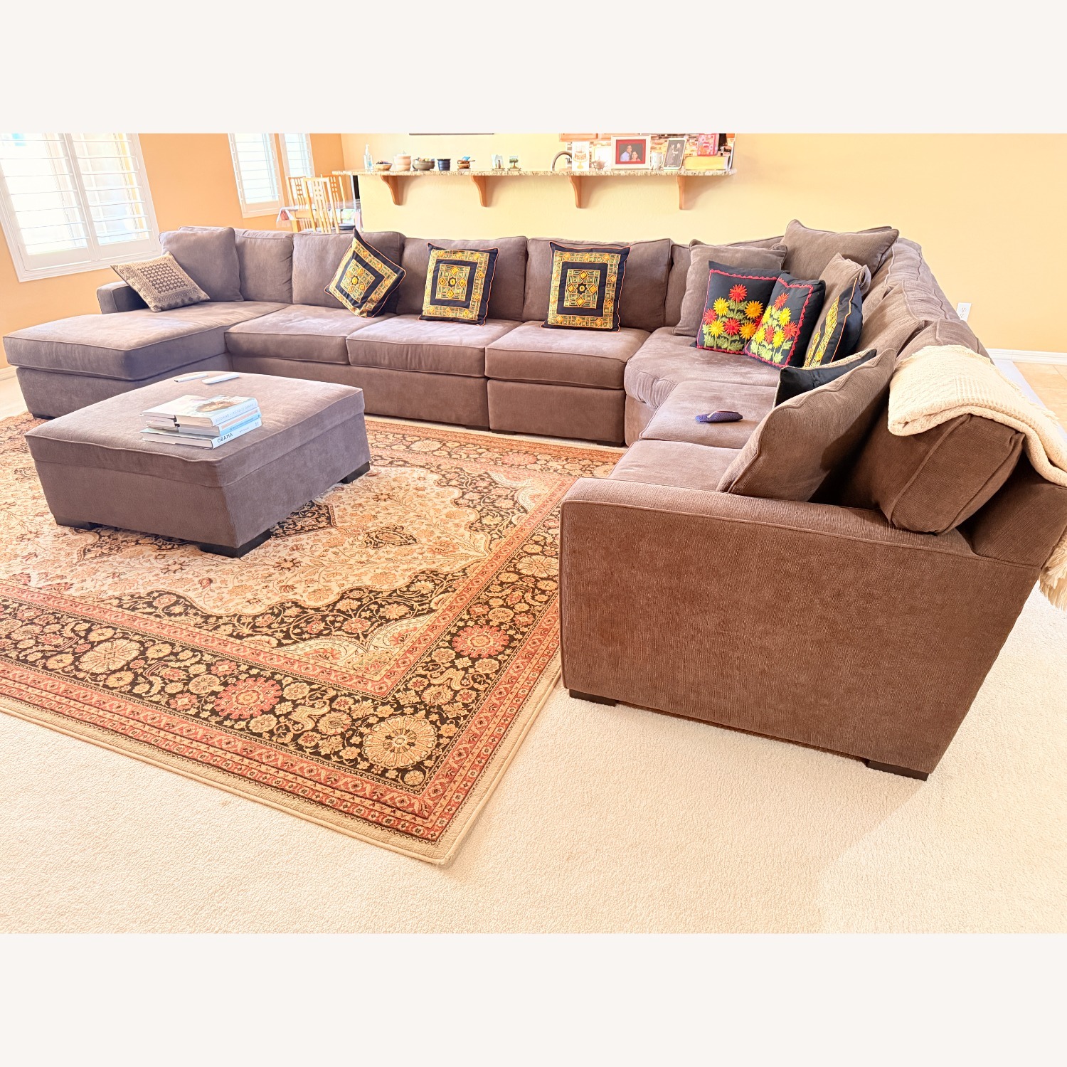 Macy's Radley 7-Piece Fabric Chaise Sectional Sofa - image-2