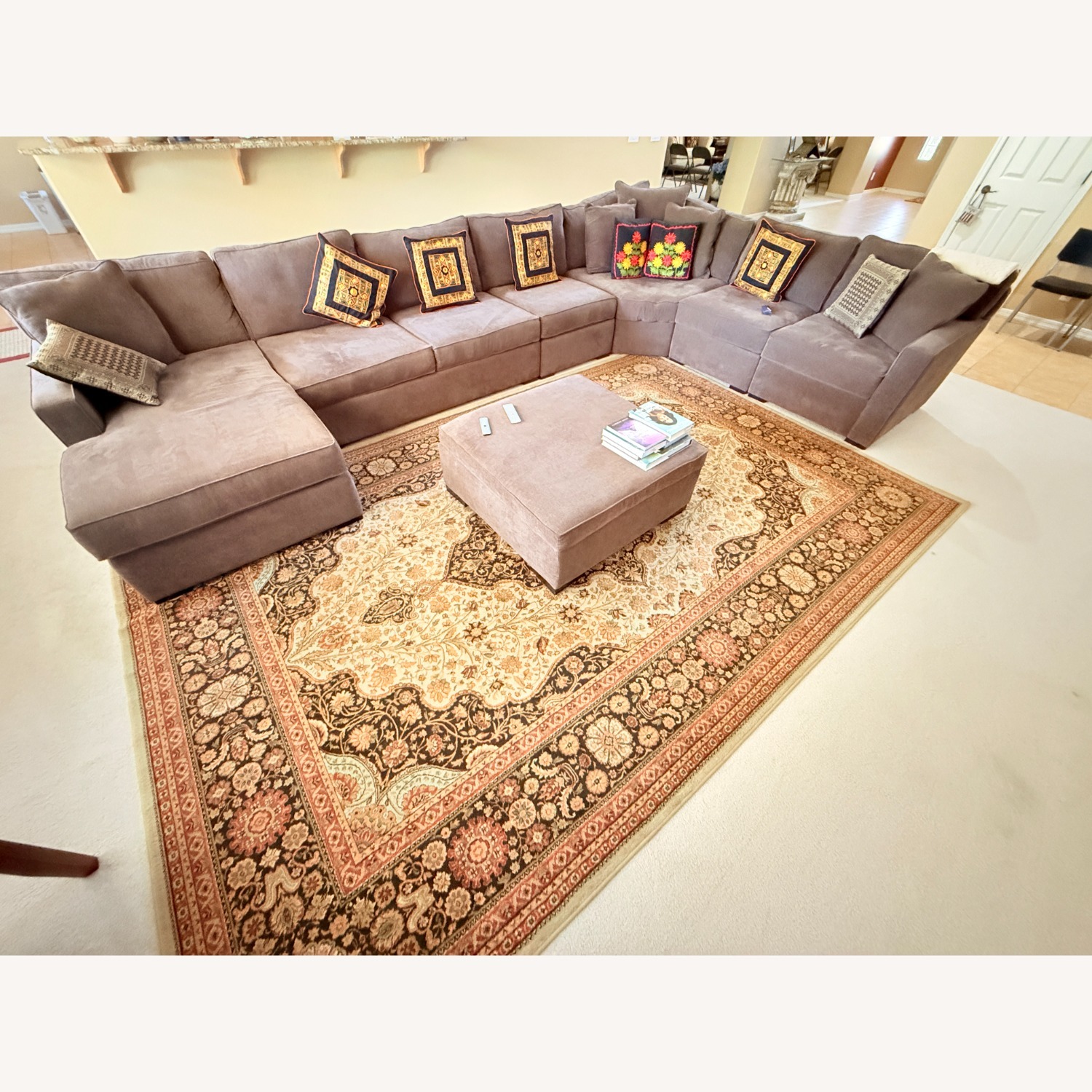 Macy's Radley 7-Piece Fabric Chaise Sectional Sofa - image-3
