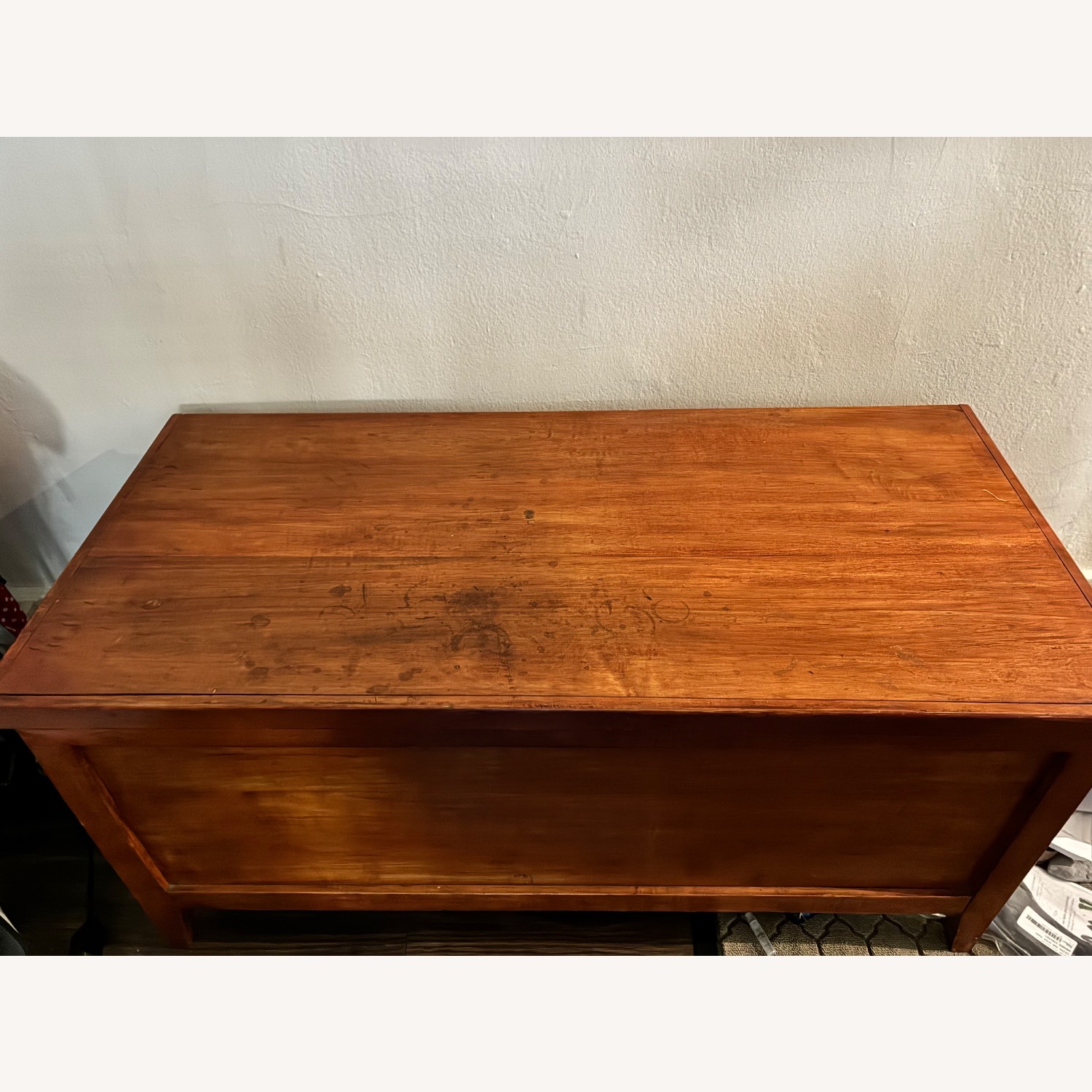 Vintage Solid Cedar Wood Chest - image-1