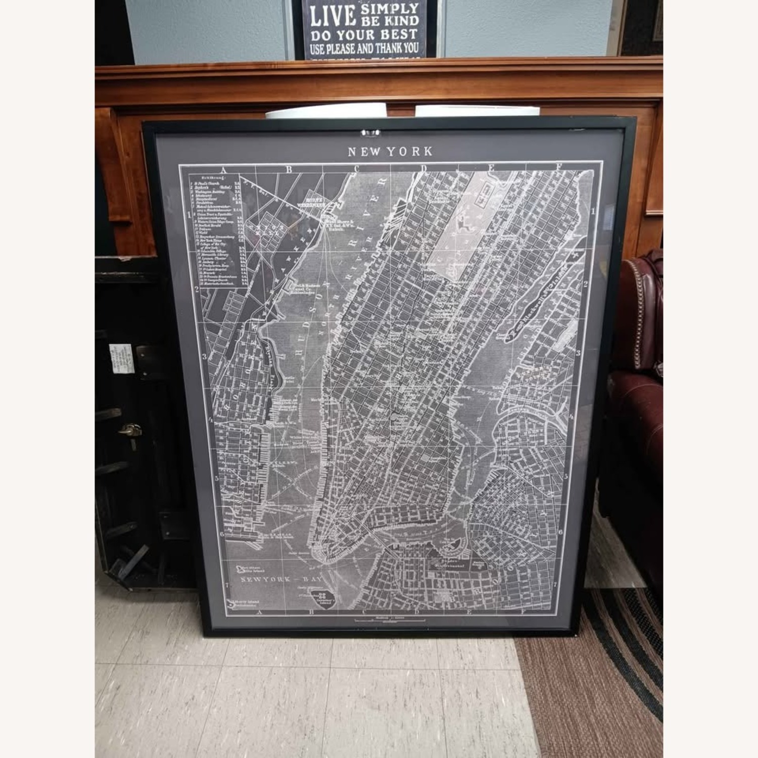 Circa 1900 Map of New York Lithograph  - image-1