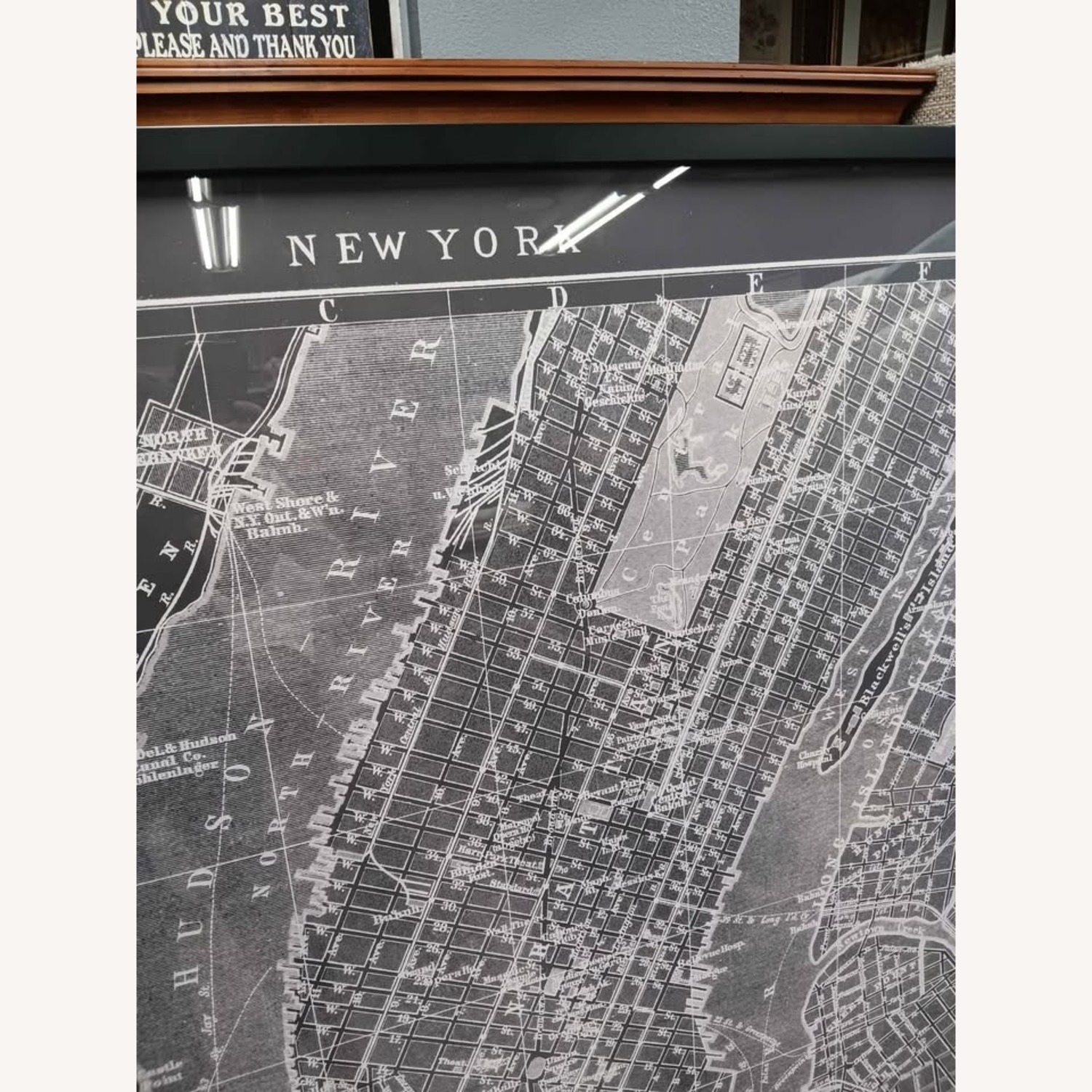 Circa 1900 Map of New York Lithograph  - image-2