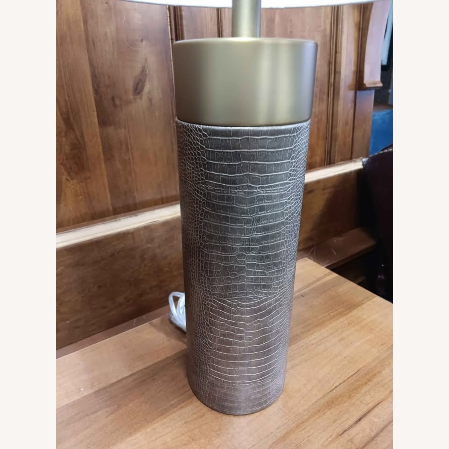 Harlow Shagreen Cylinder Lamp - image-3