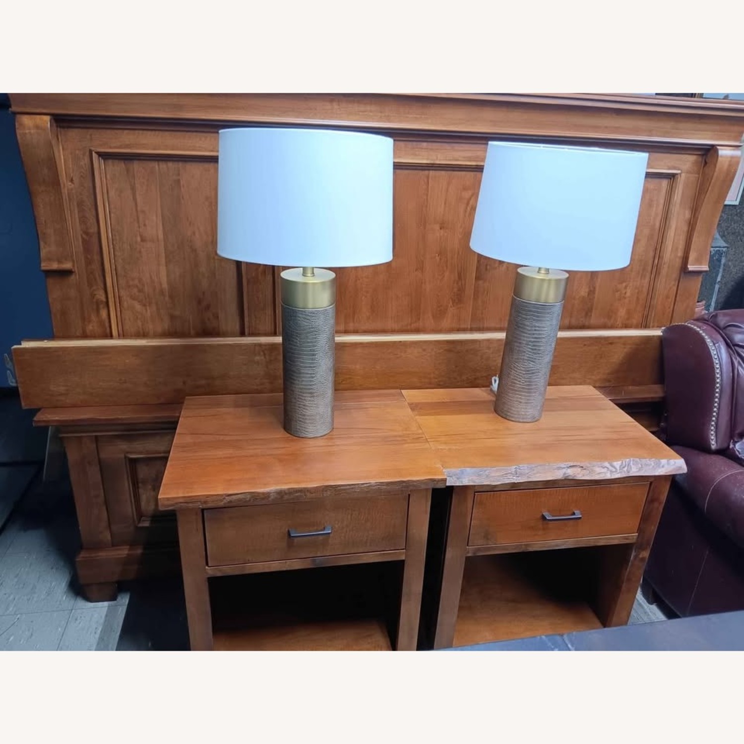 Harlow Shagreen Cylinder Lamp - image-1