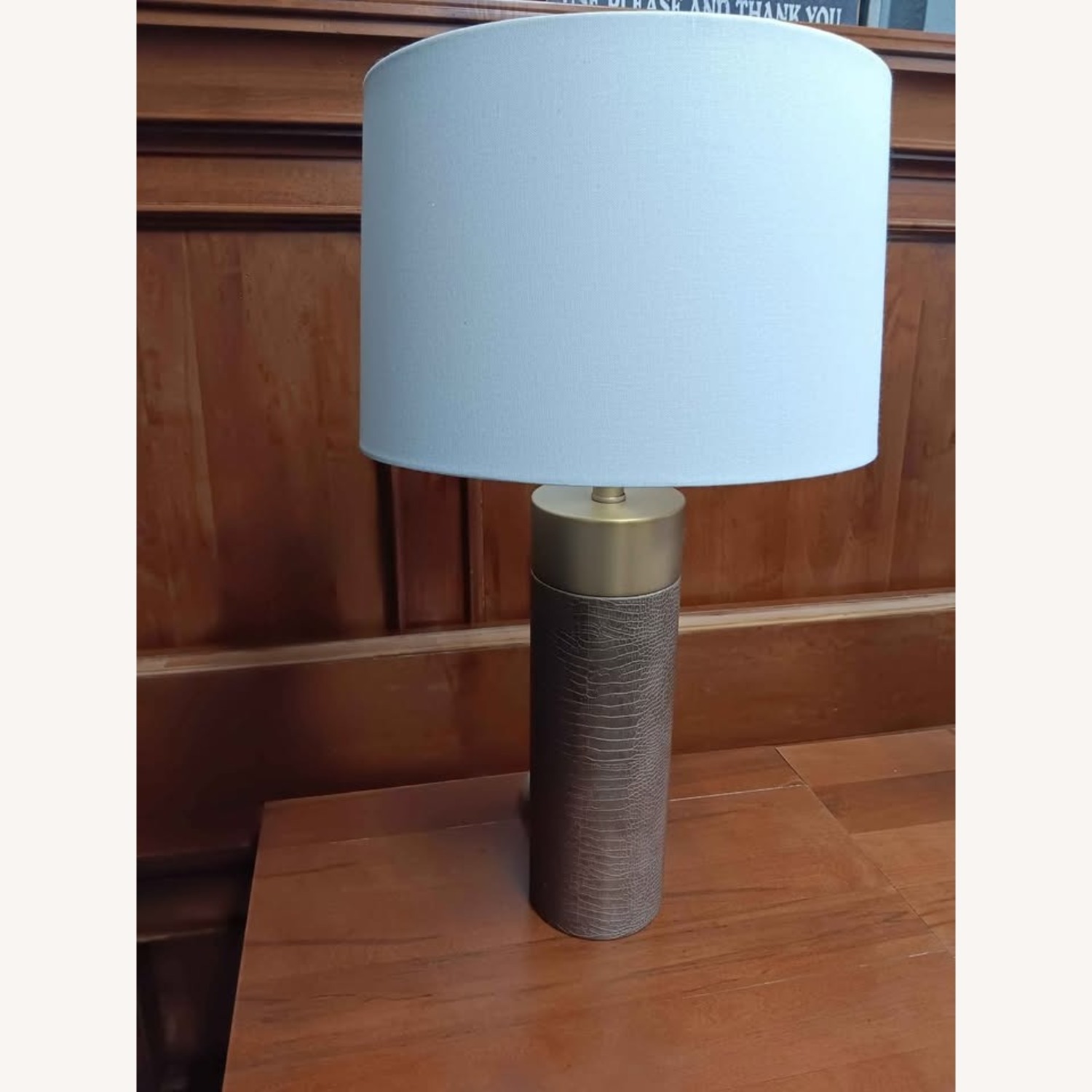 Harlow Shagreen Cylinder Lamp - image-2