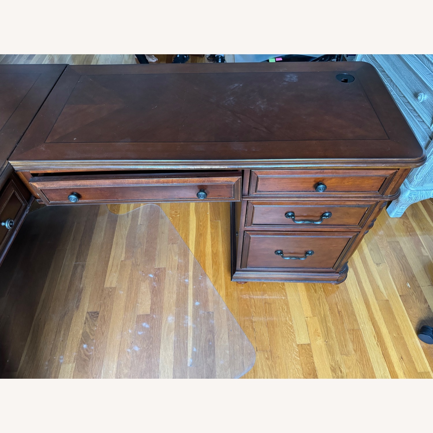 Riverside L Shaped Wooden Desk - image-2