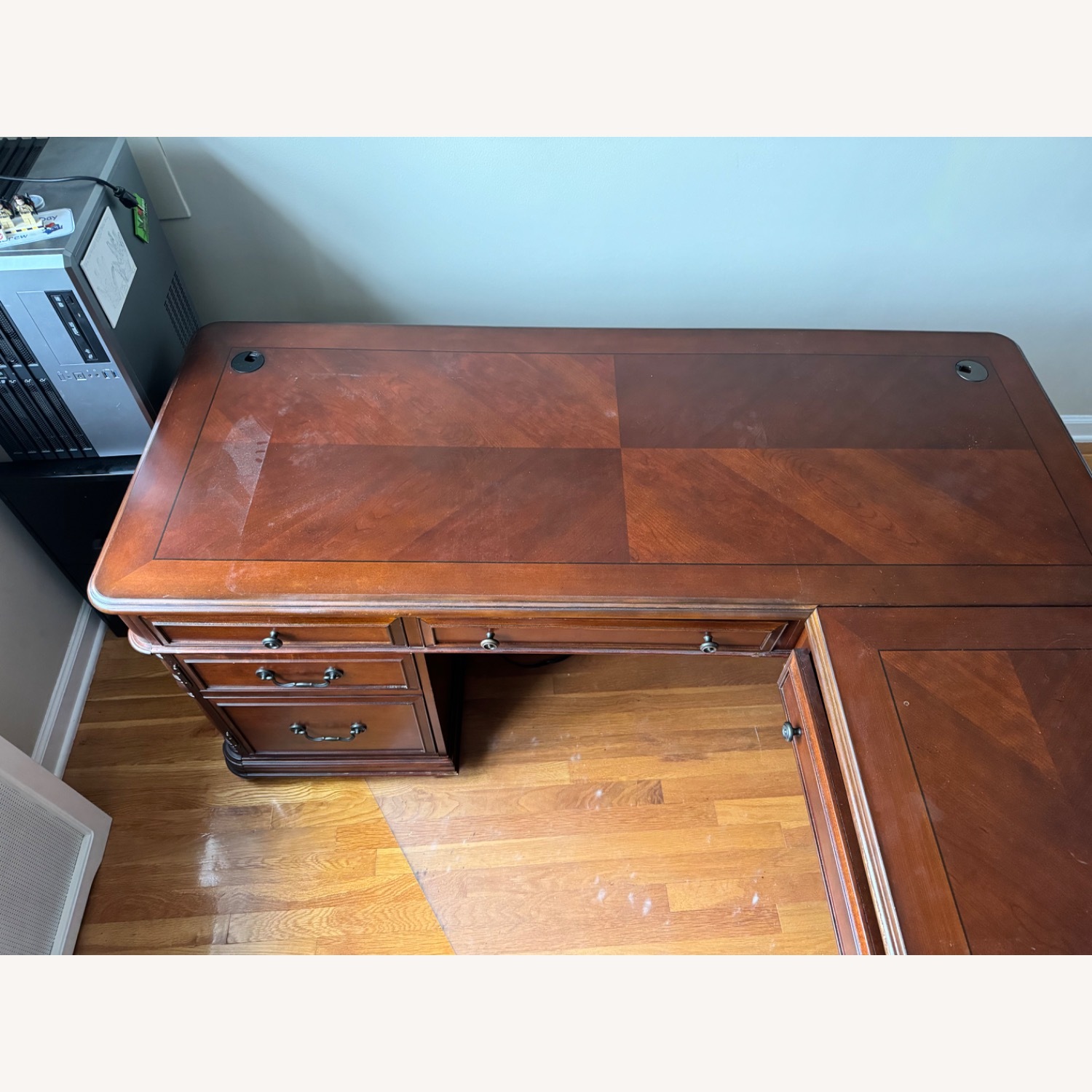 Riverside L Shaped Wooden Desk - image-3