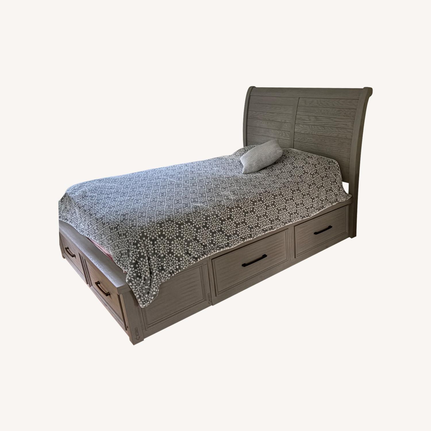 Hudson Grey Storage Bed - image-0