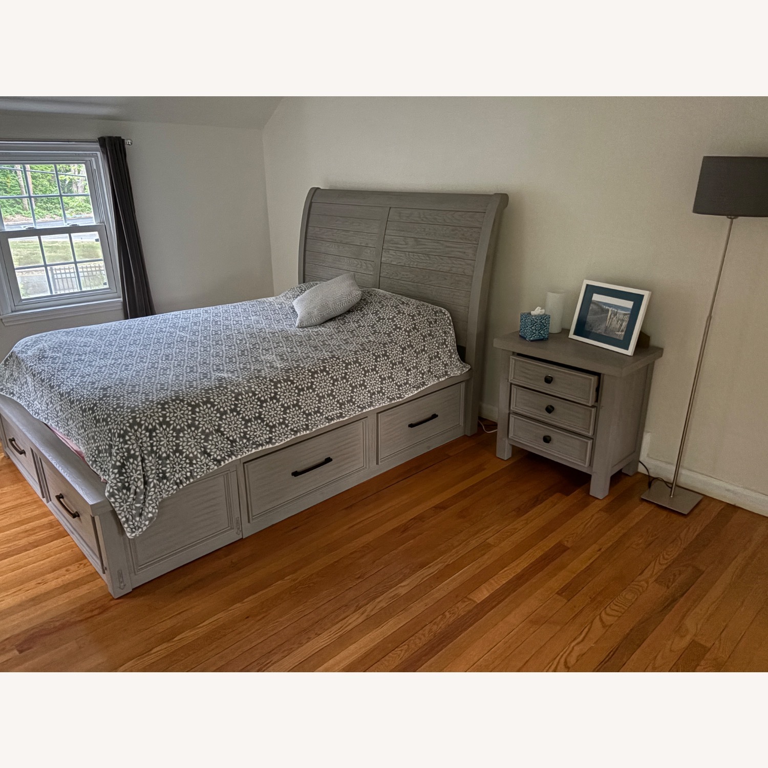 Hudson Grey Storage Bed - image-1