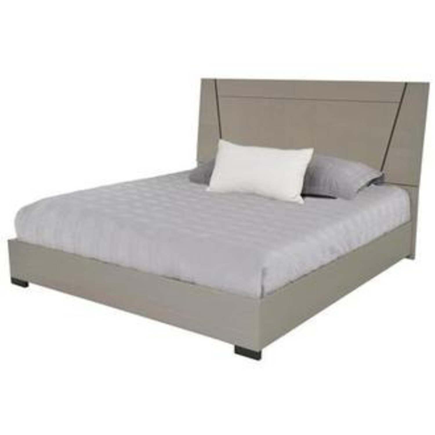 Mont Blanc Gray Queen Headboard & Frame - image-1