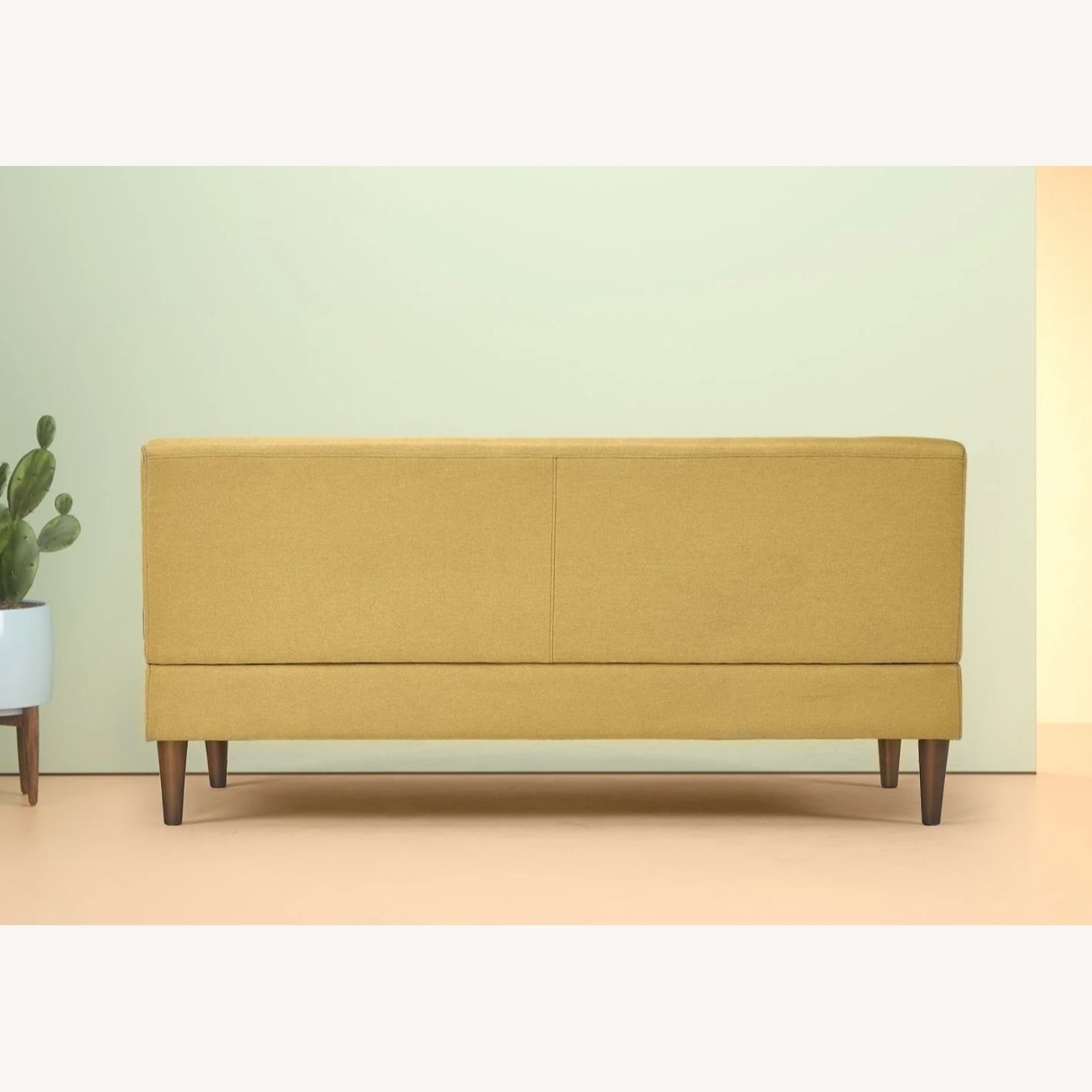 Zinus Mid Century Modern Mustard Yellow Armless Sofa - image-2